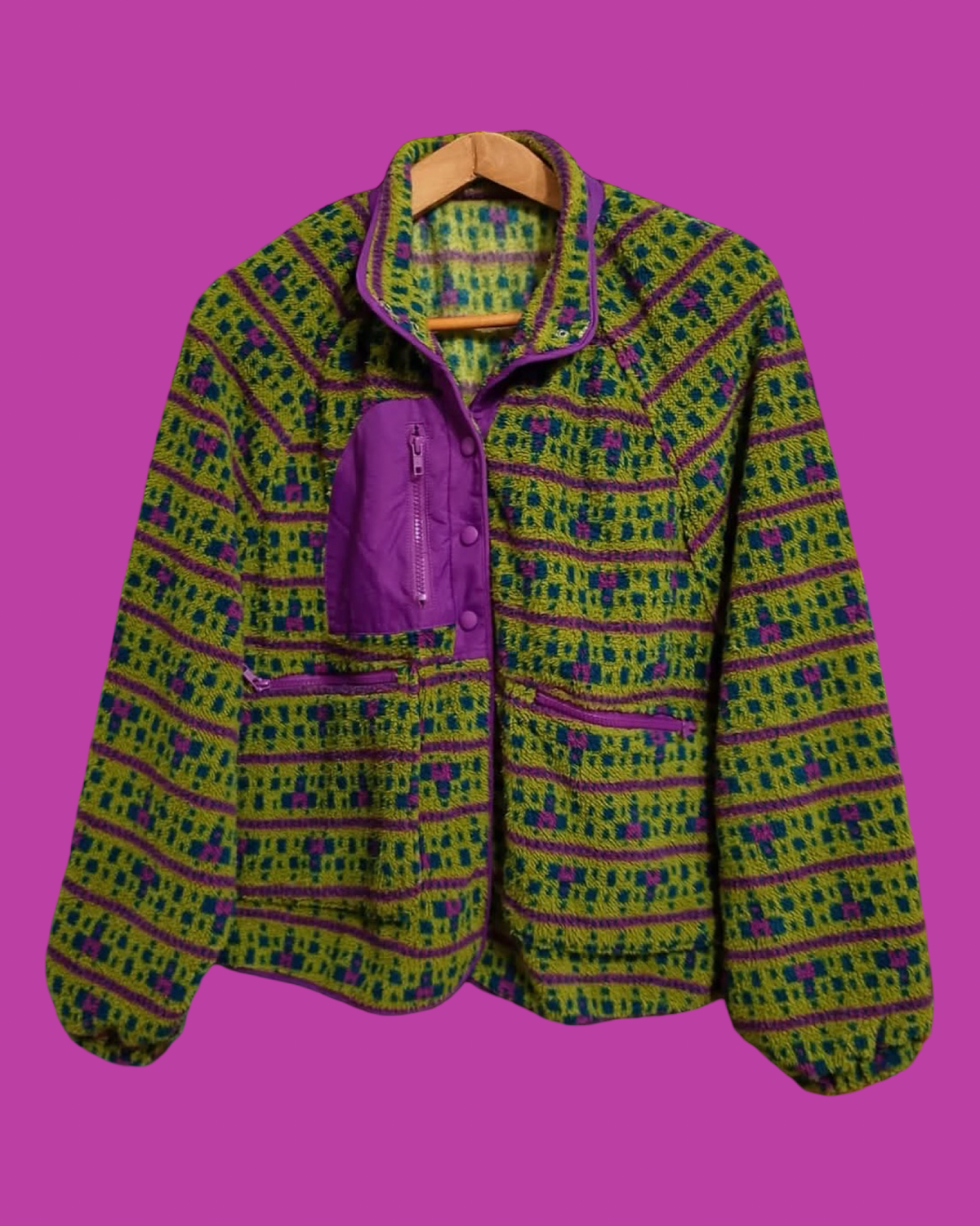 Vintage Multicolor Fantasy 90's Rare Fleece Unisex Size M