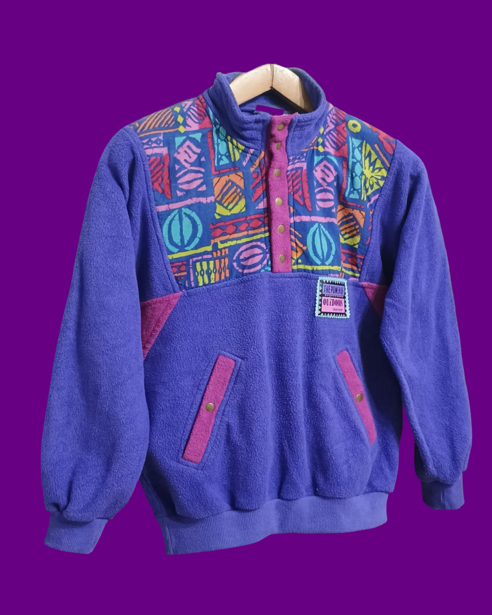 Vintage Multicolor Fantasy 90's Fleece Woman Size S