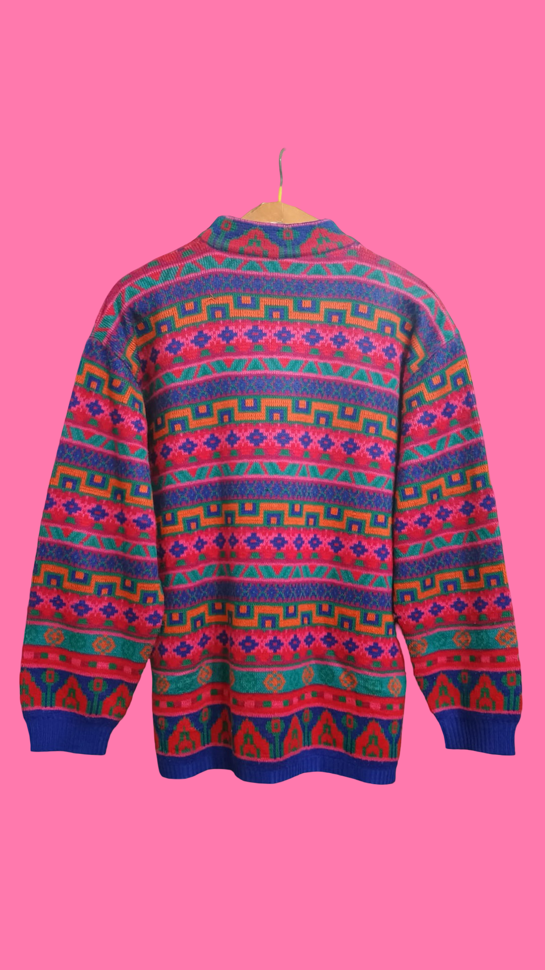 Vintage Multicolor Fantasy 90's Sweater Woman Size M
