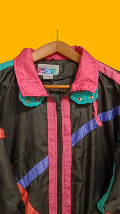 Soft Jacket Vintage Multicolor A Fantasia Anni 90 Unisex Size L