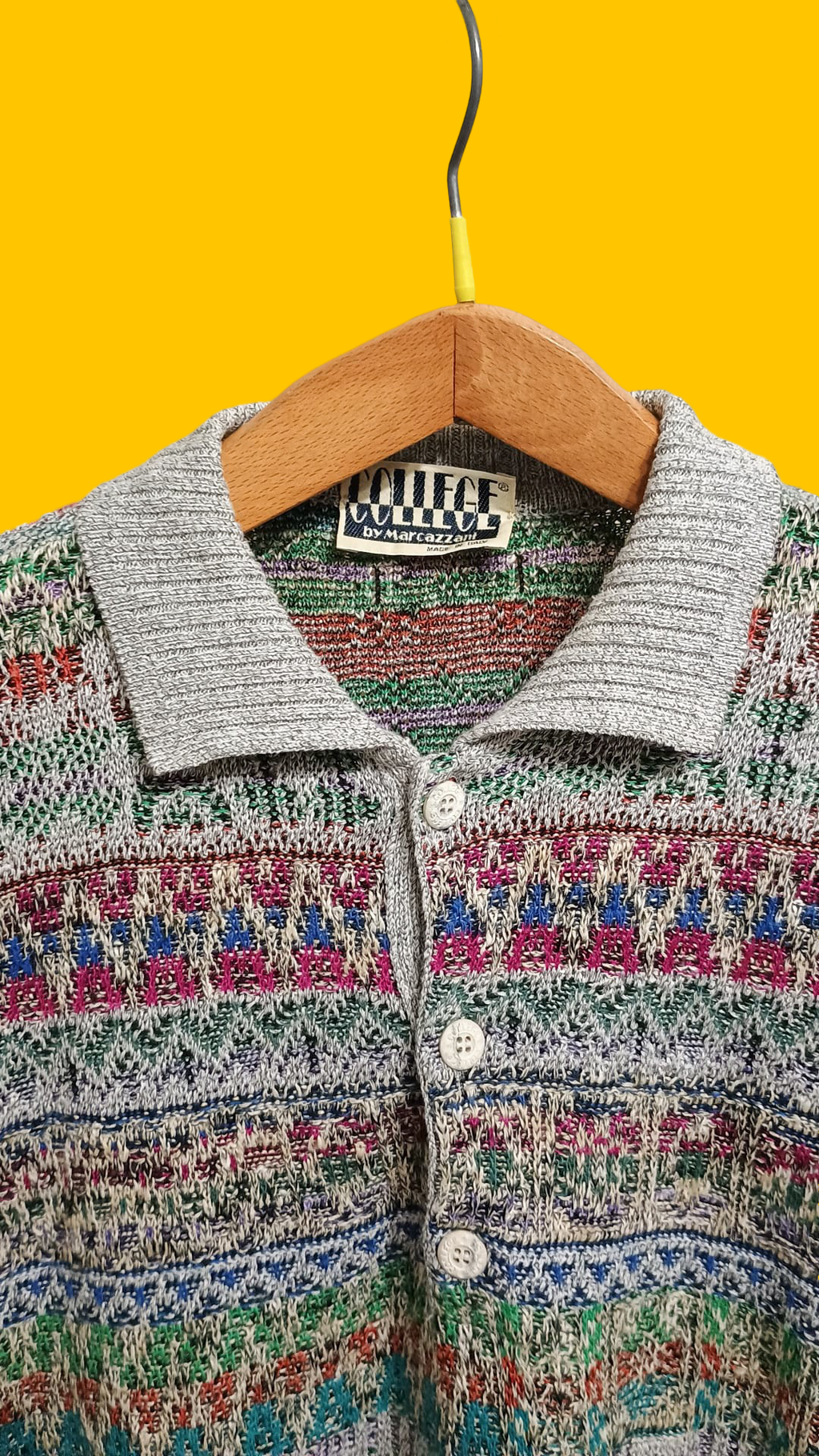 Maglione Vintage Multicolor A Fantasia Anni 90 Unisex Size XL
