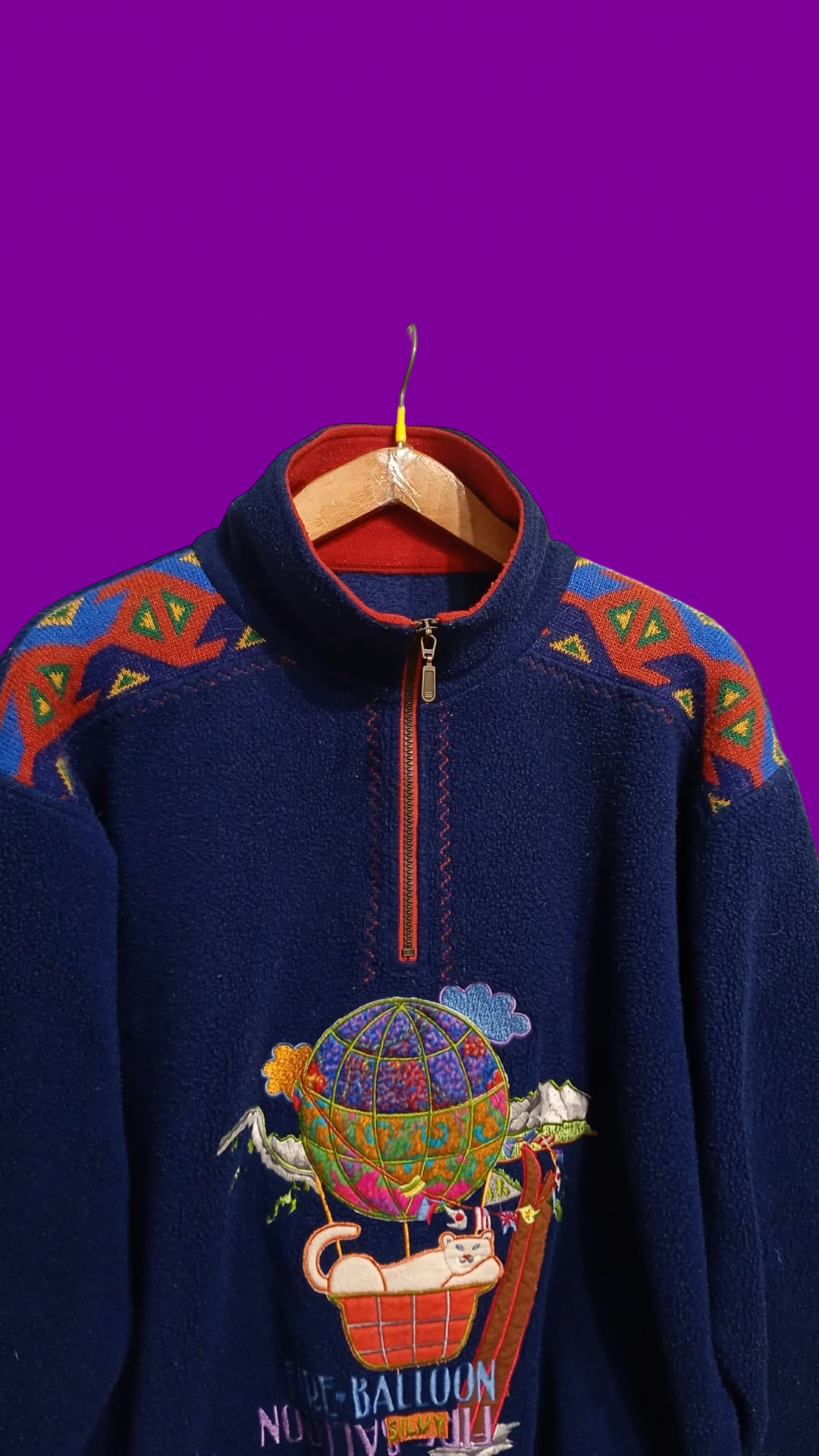 Vintage Multicolor Fantasy 90's Fleece Unisex Size M