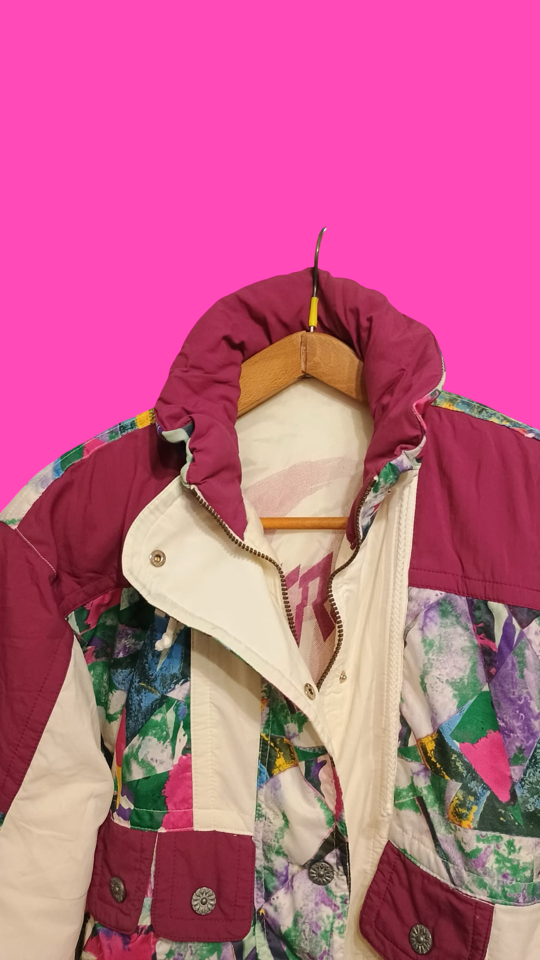 Vintage Multicolor Fantasy 90's Snow Jacket Woman Size M