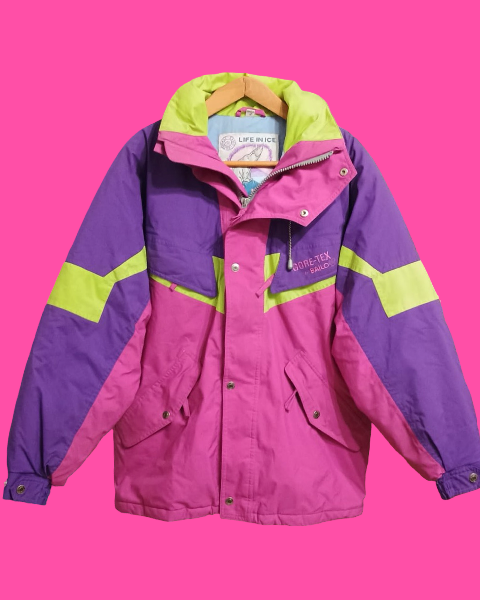 Vintage Multicolor Fantasy 90's Snow Jacket Unisex Size L