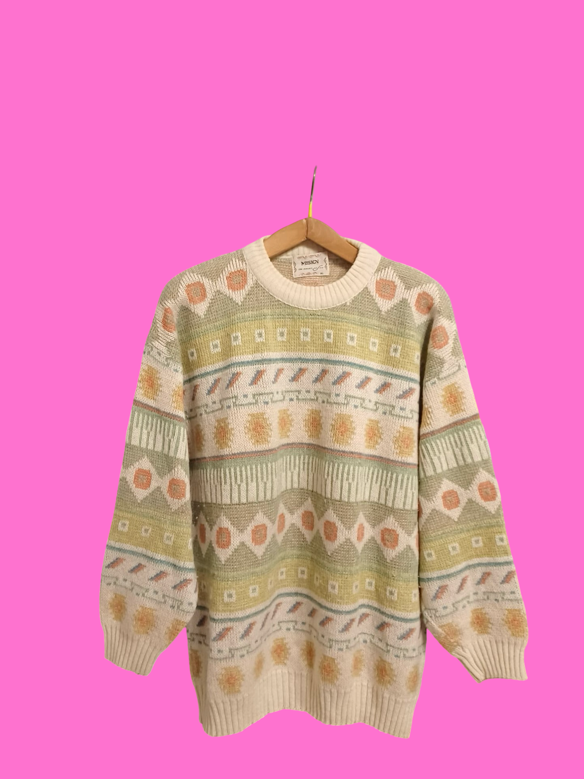 Vintage Multicolor Fantasy 90's Sweater Unisex Size XL