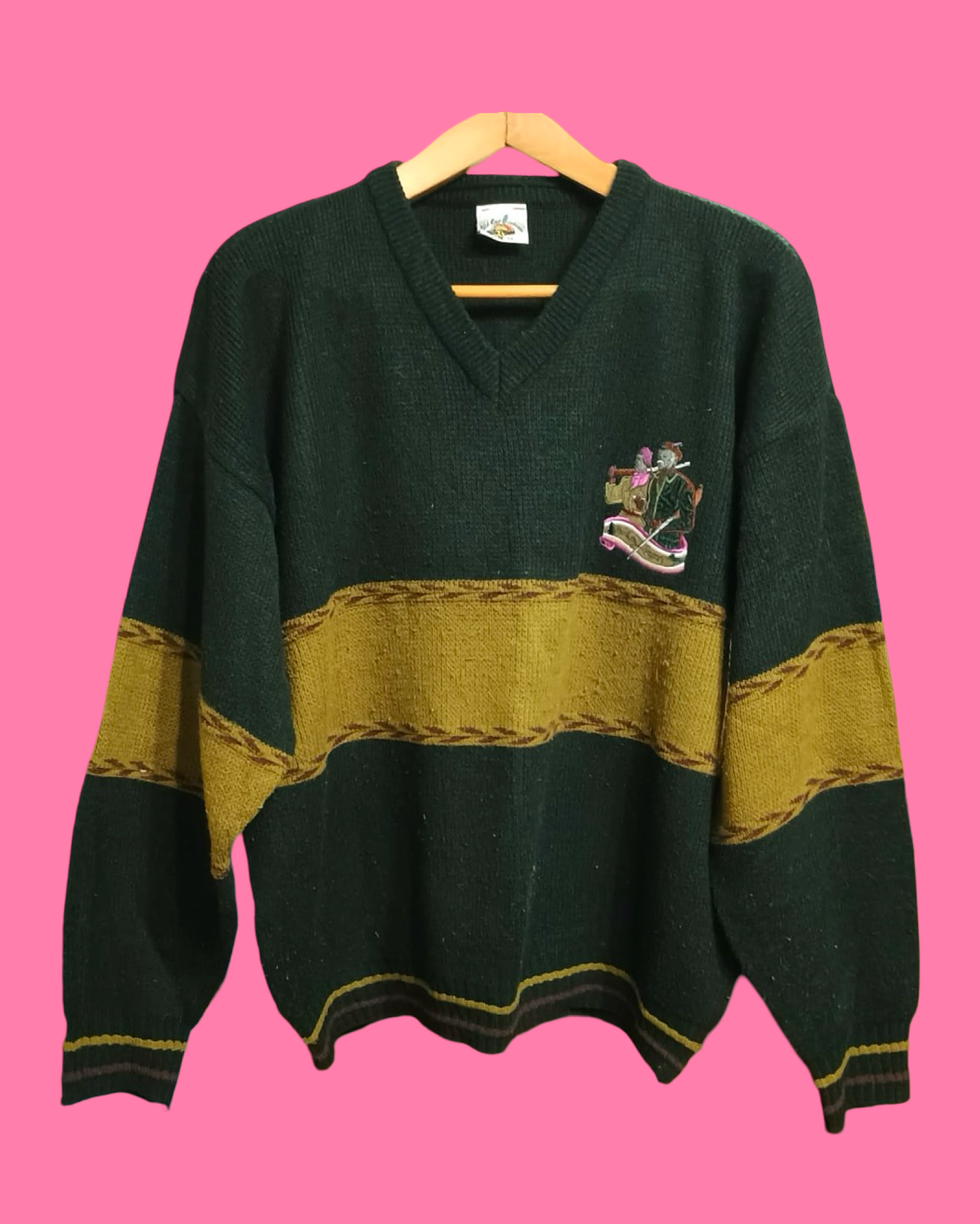 Vintage Multicolor Fantasy 90's Sweater Unisex Size L