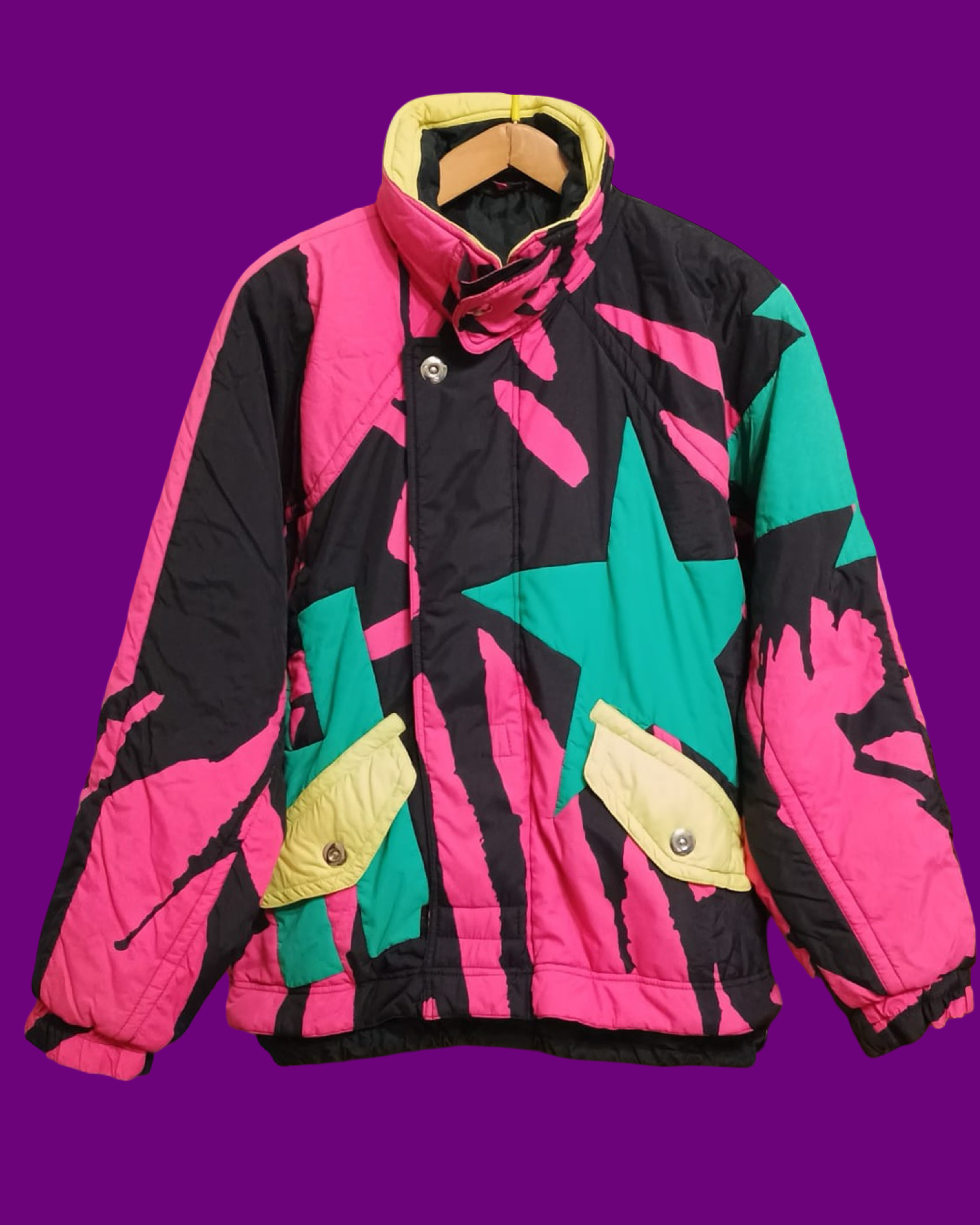Vintage Multicolor Fantasy 90's Snow Jacket Unisex Size M