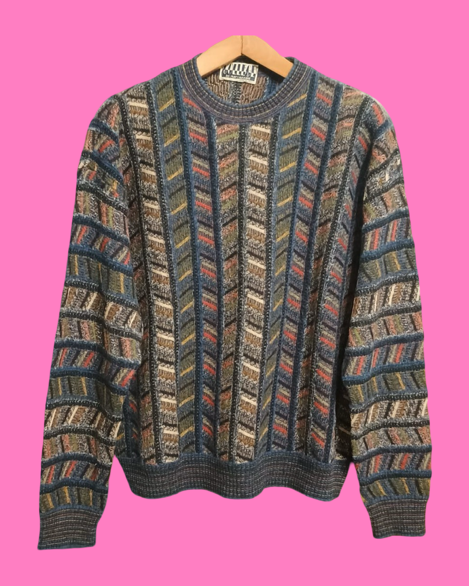 Vintage Multicolor Fantasy 90's Sweater Unisex Size M