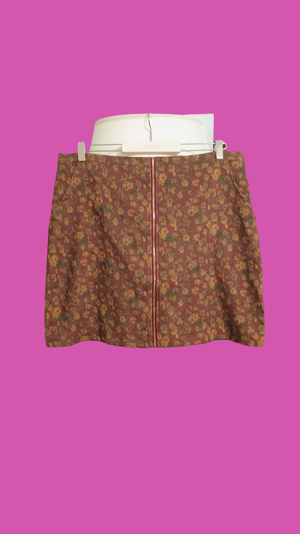 Vintage Brown Fantasy 90's Velvet Salopette Woman Size M