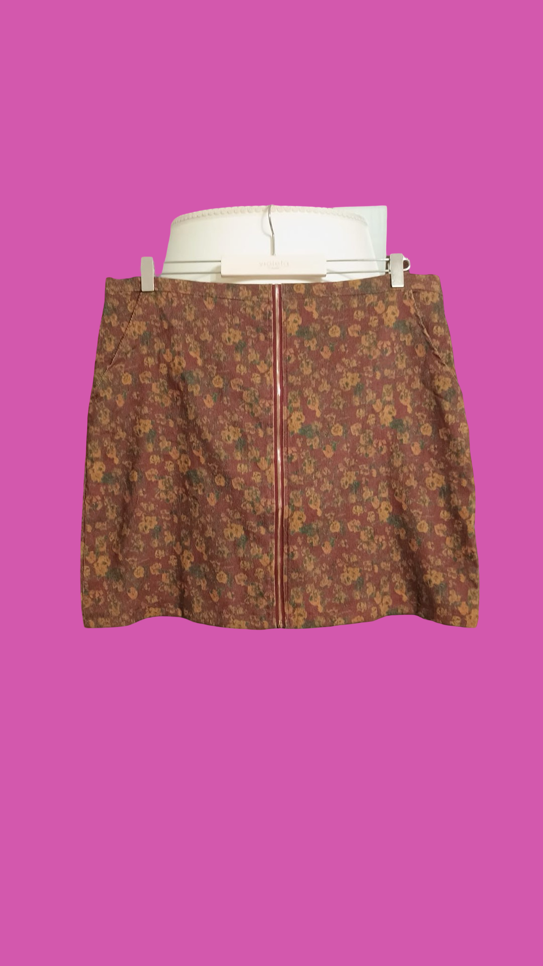 Vintage Brown Fantasy 90's Velvet Salopette Woman Size M