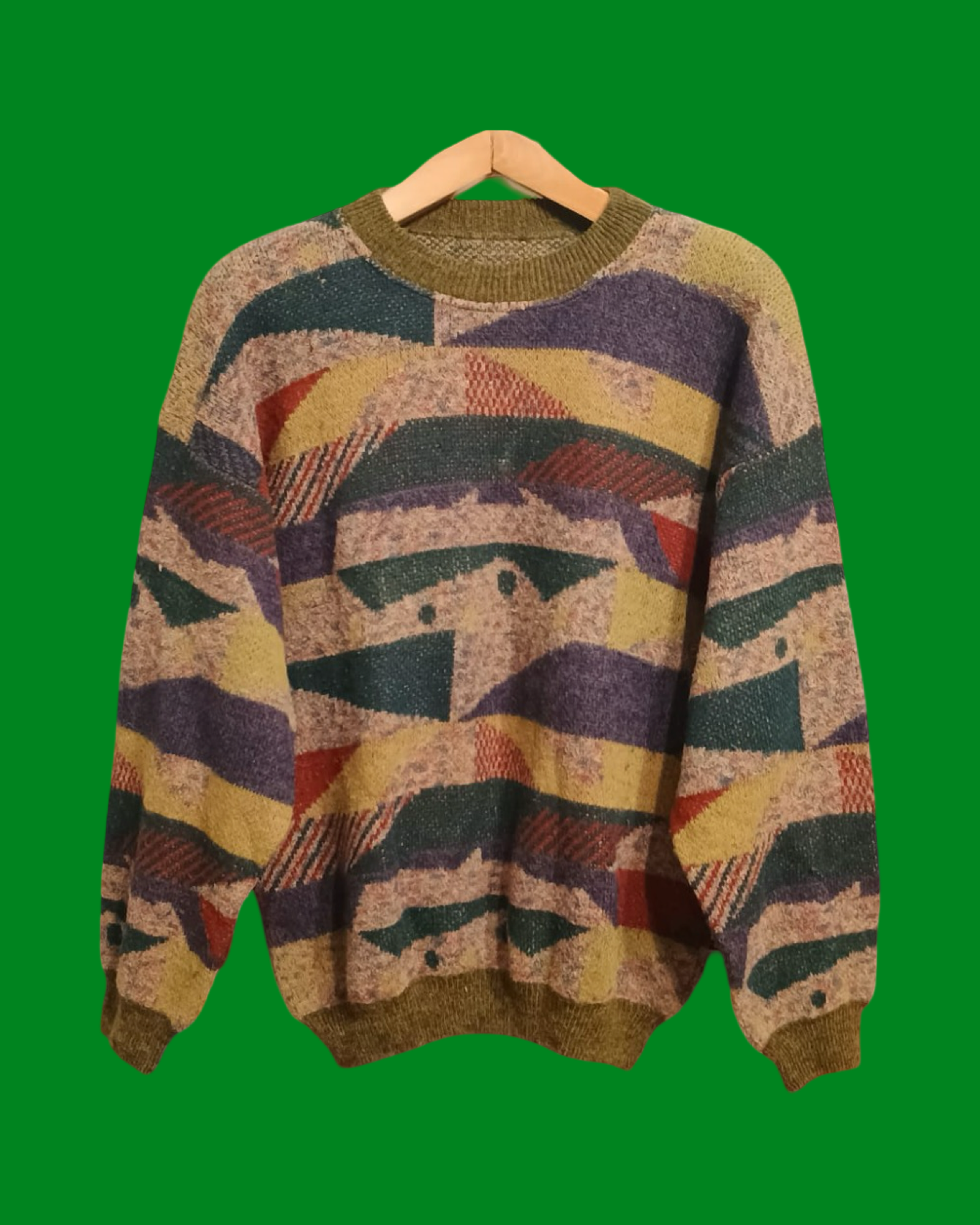 Vintage Multicolor Fantasy 90's Sweater Unisex Size M