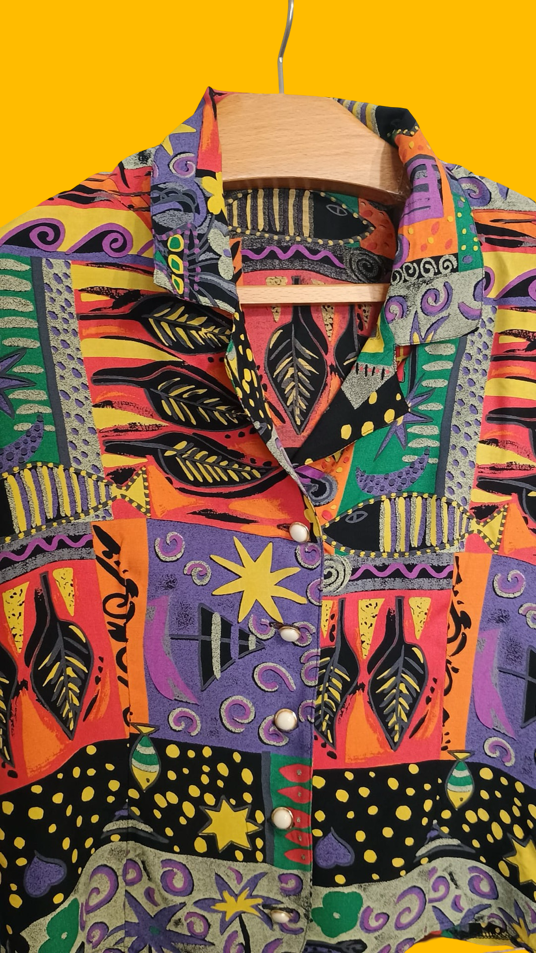 Vintage Multicolor Fantasy 90's Shirt Woman Size M