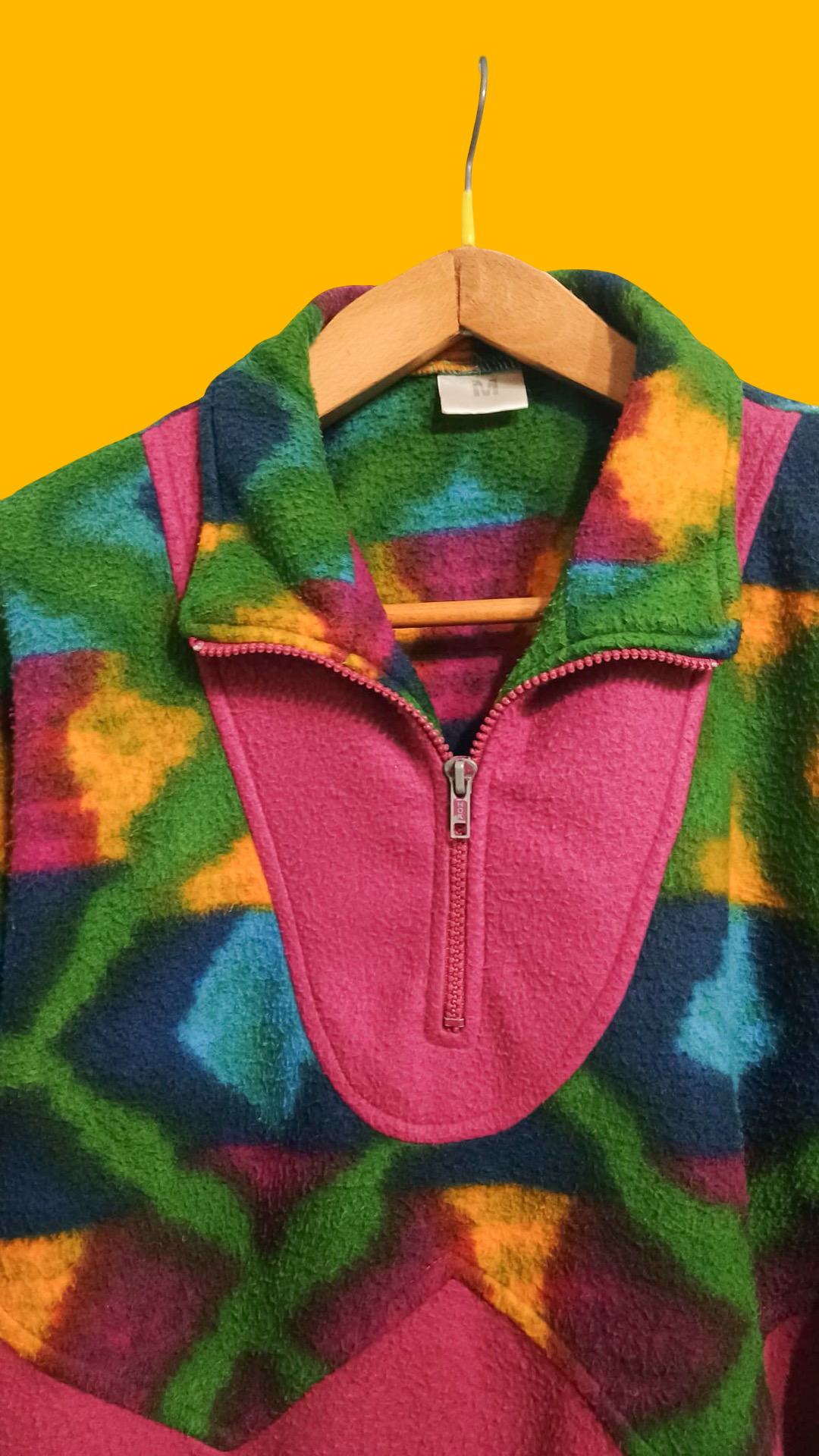 Sweatshirt Vintage Multicolor A Fantasia Anni 90 Unisex Size M