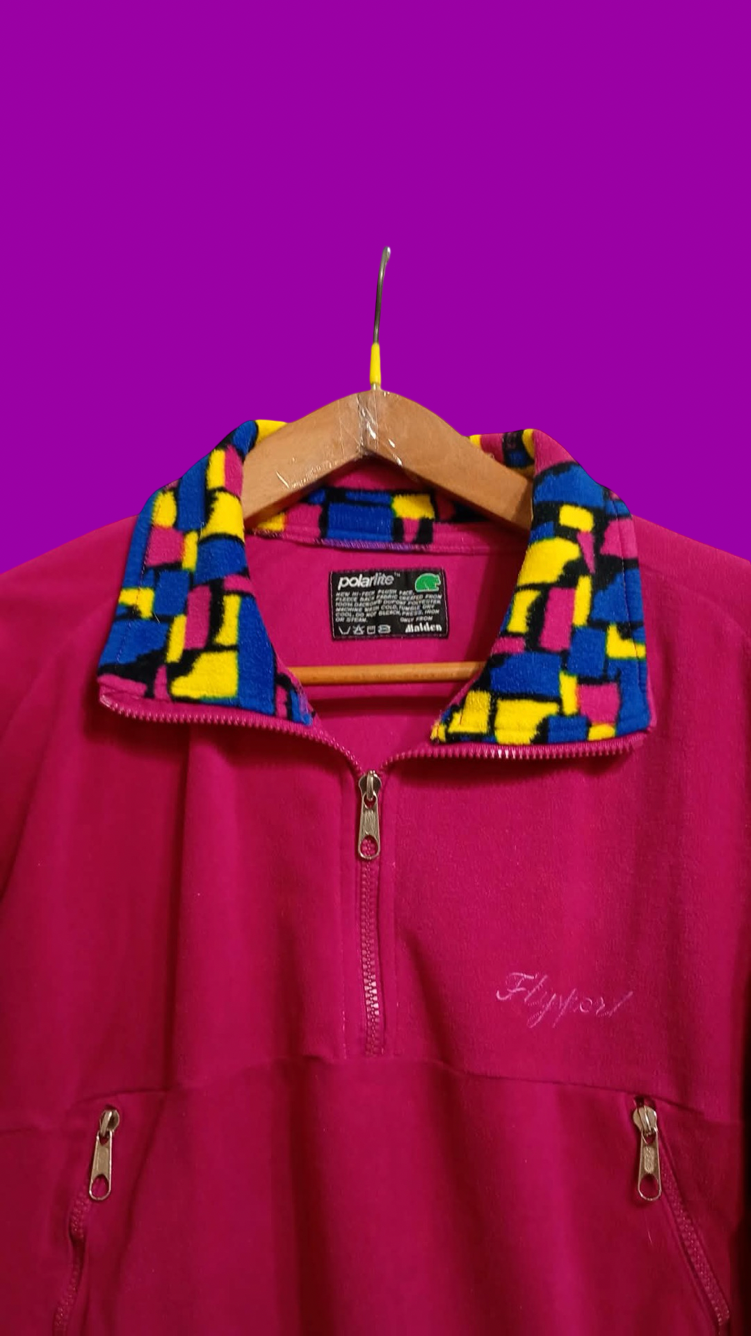 Vintage Multicolor Fantasy 90's Fleece Woman Size M