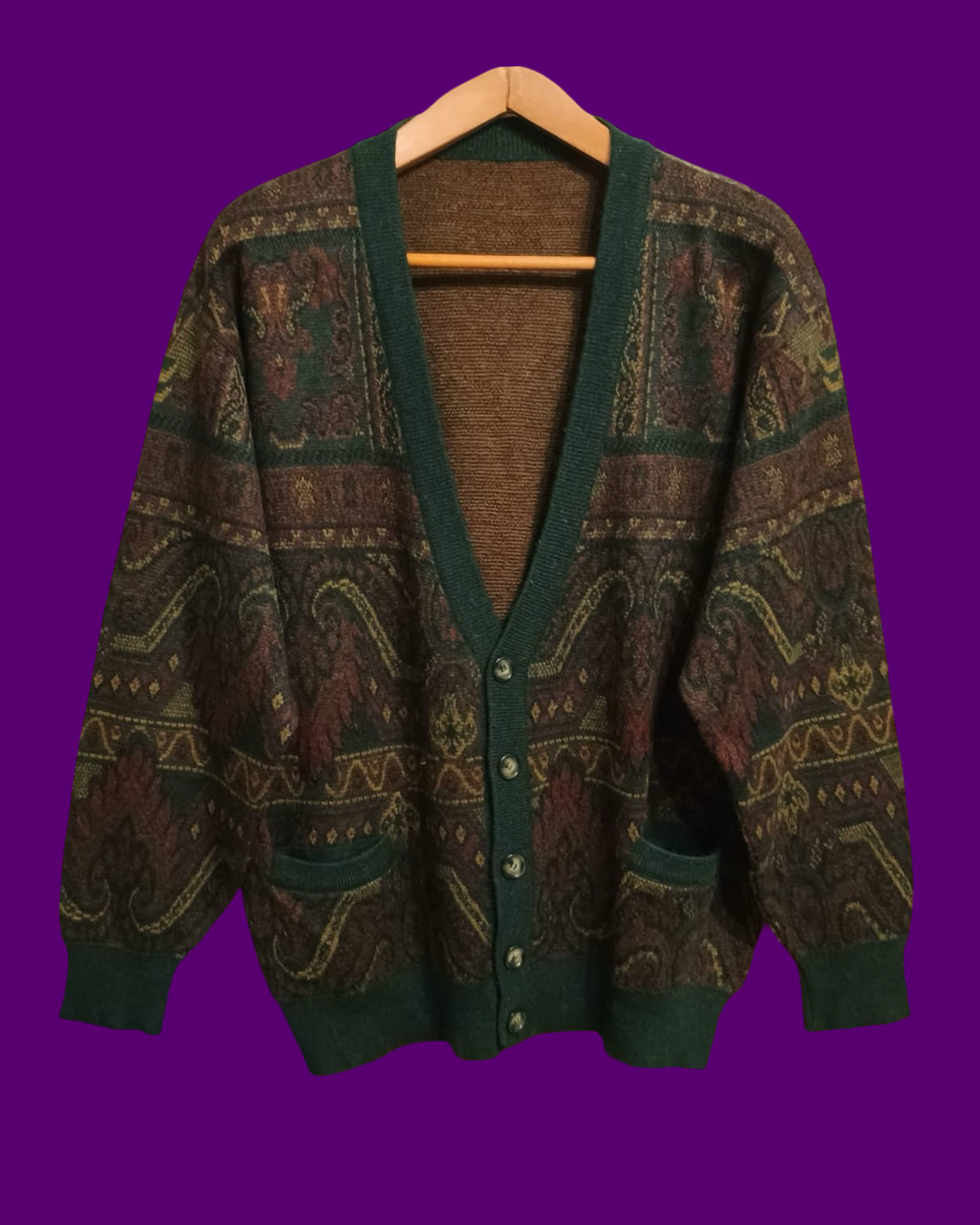 Vintage Multicolor Fantasy 90's Sweater Unisex Size L