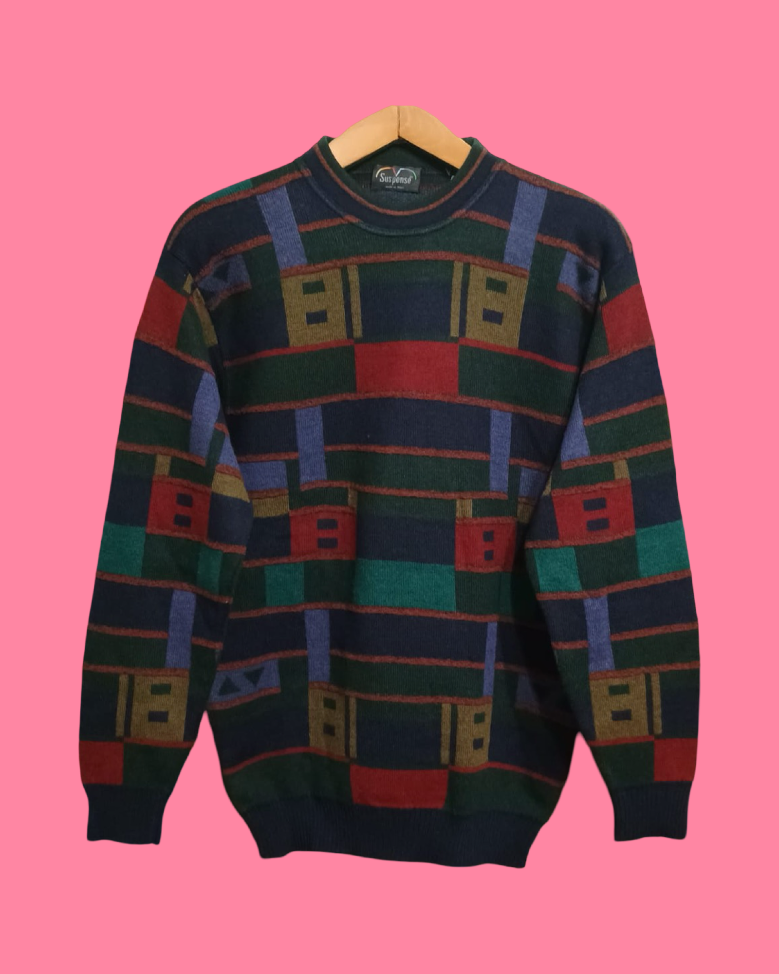 Vintage Multicolor Fantasy 90's Sweater Unisex Size L