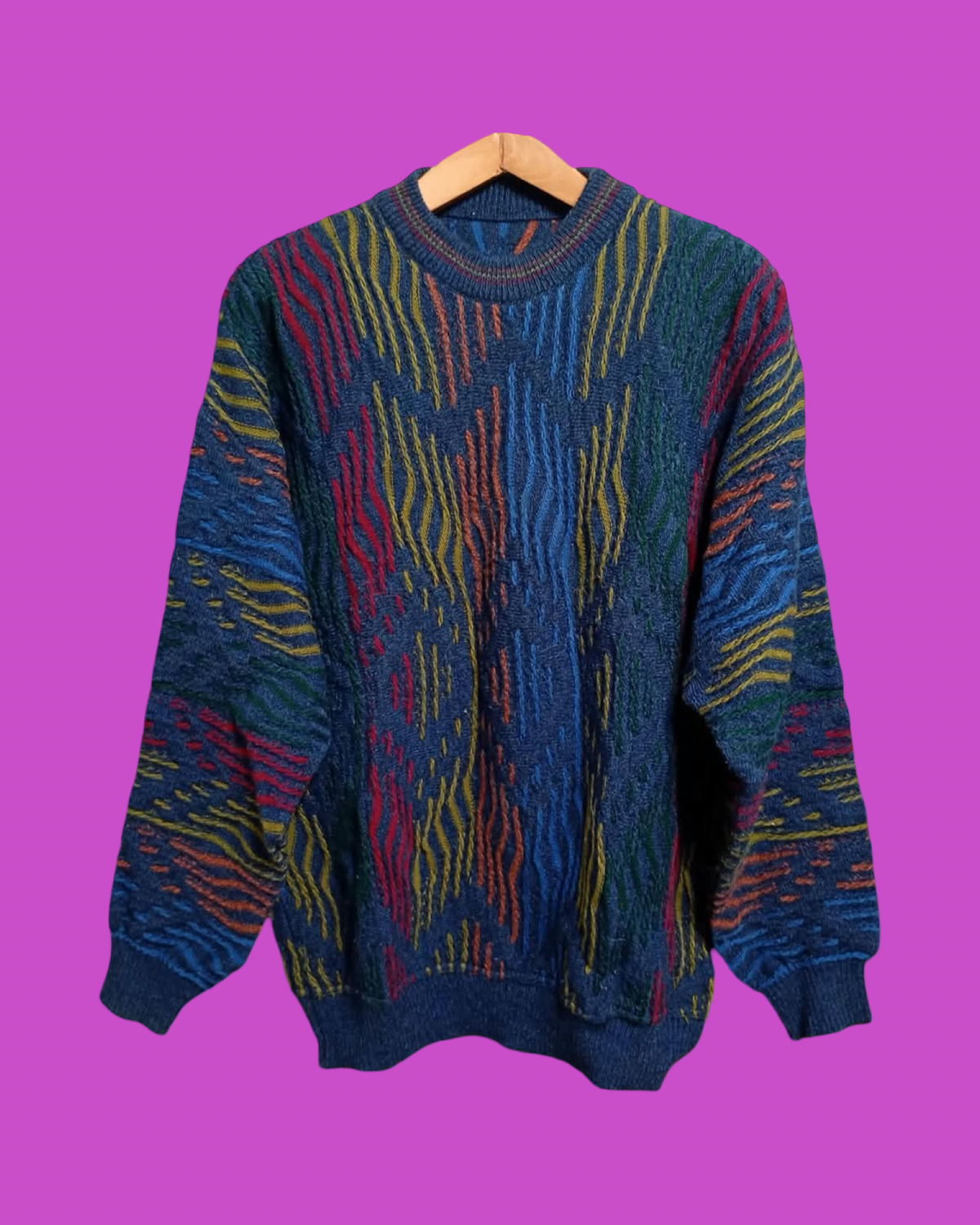 Vintage Multicolor Fantasy 90's Sweater Unisex Size XL