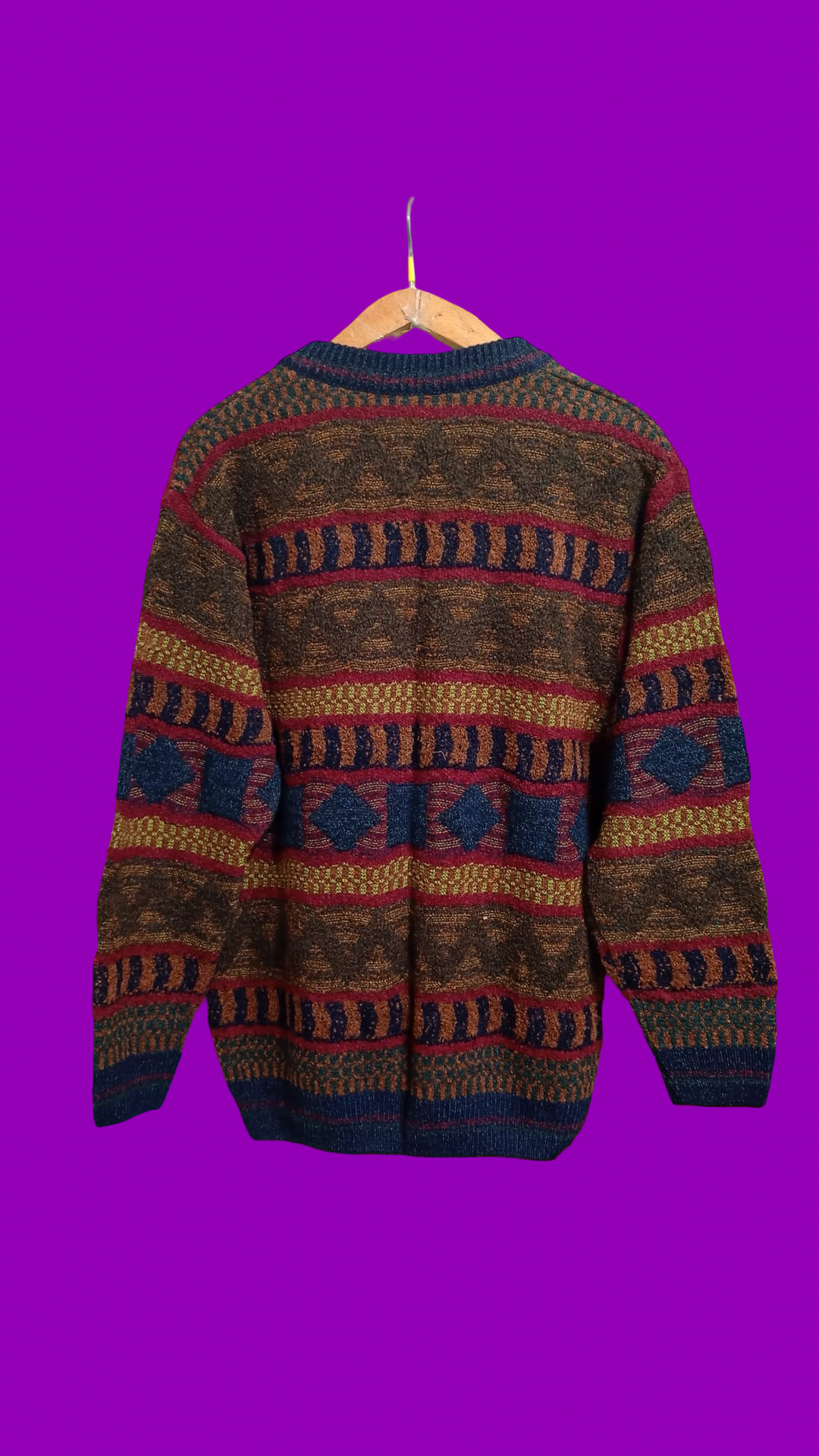 Vintage Multicolor Fantasy 90's Rare Sweater Unisex Size M