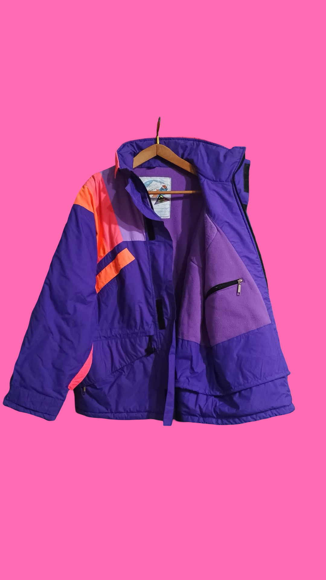 Vintage Multicolor Fantasy 90's Aesse Winter Snow Jacket Unisex Size L