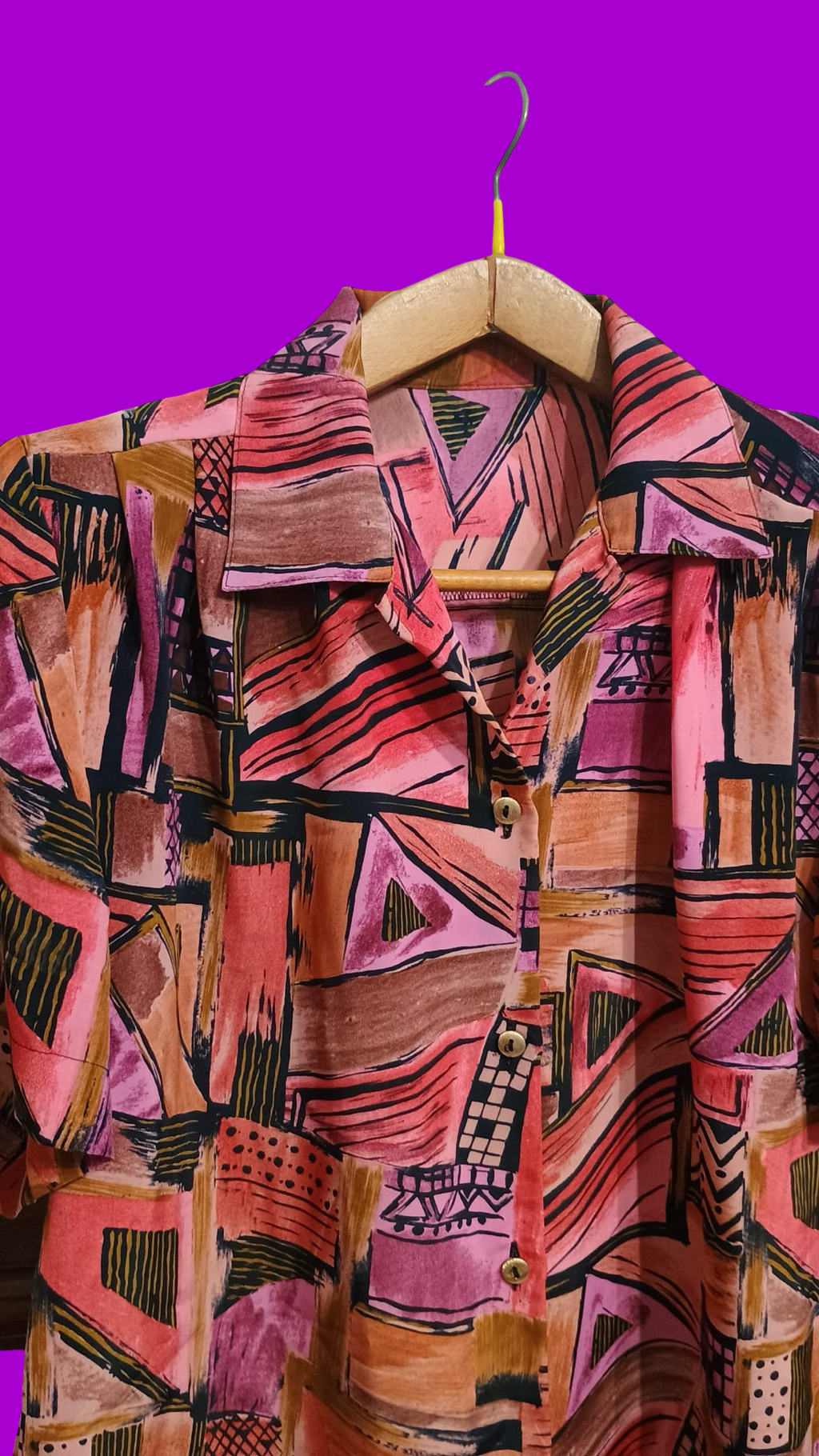Vintage Multicolor Fantasy 90's Shirt Woman Size M