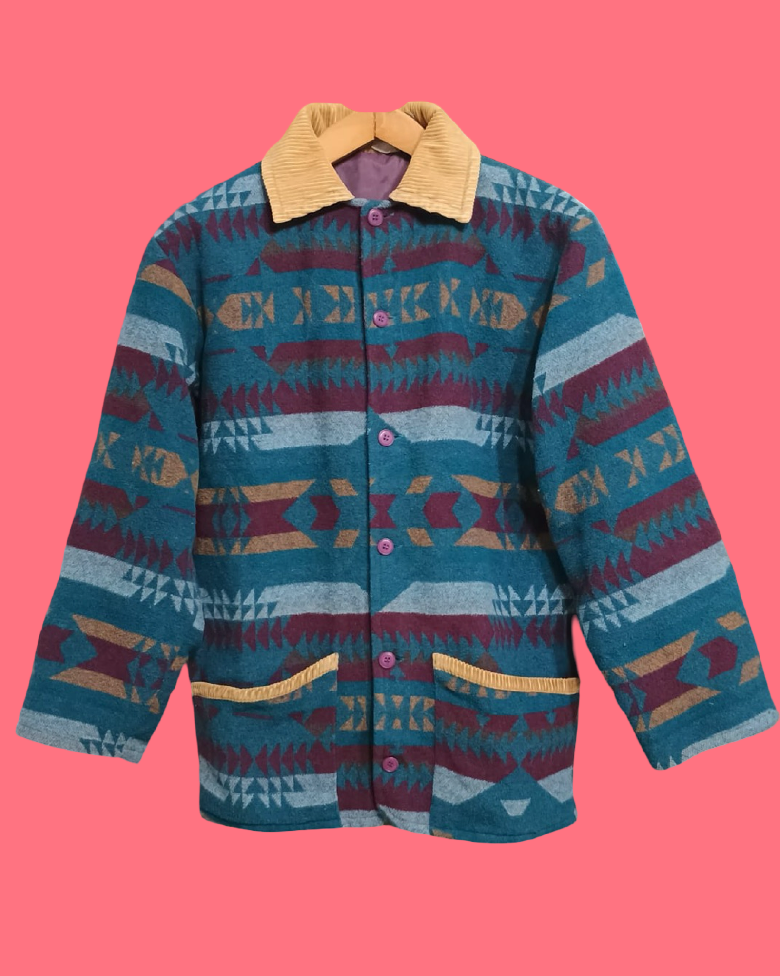 Vintage Multicolor Fantasy 90's Winter Jacket Unisex Size XL