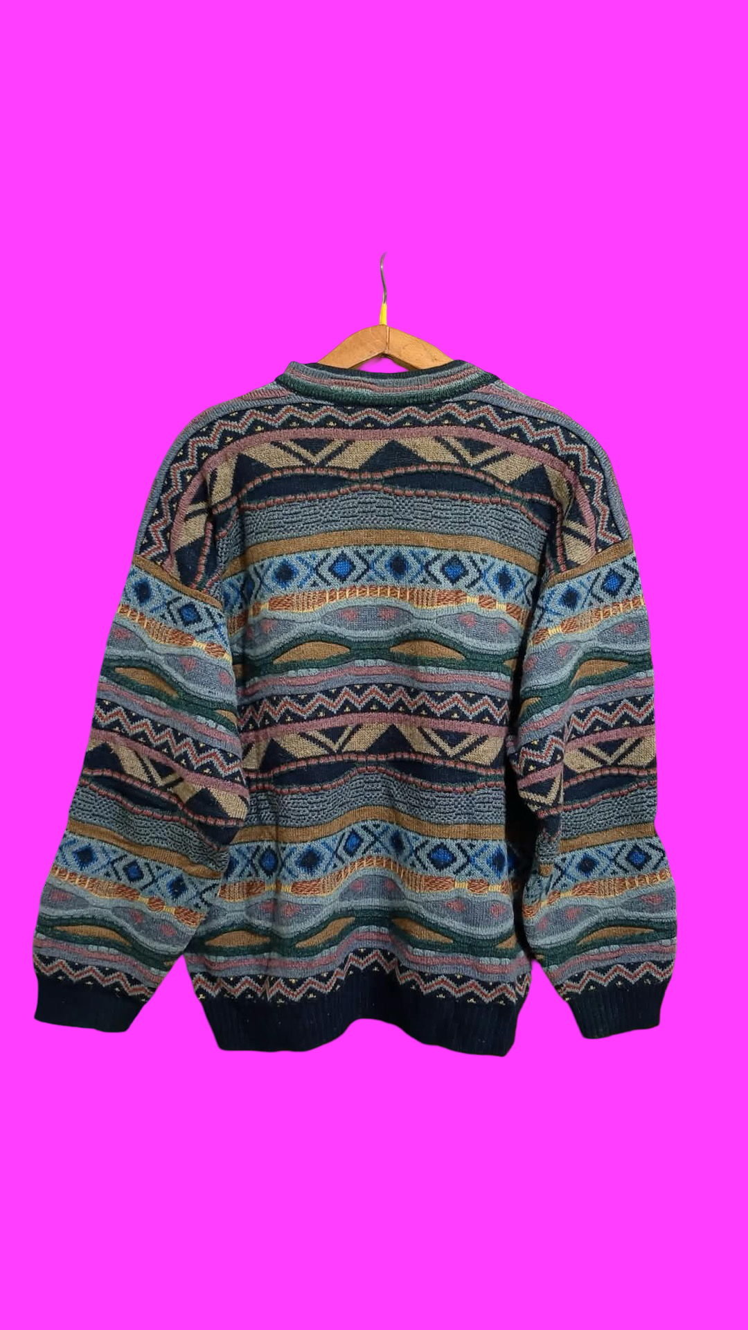 Vintage Multicolor Fantasy 90's Sweater Unisex Size L