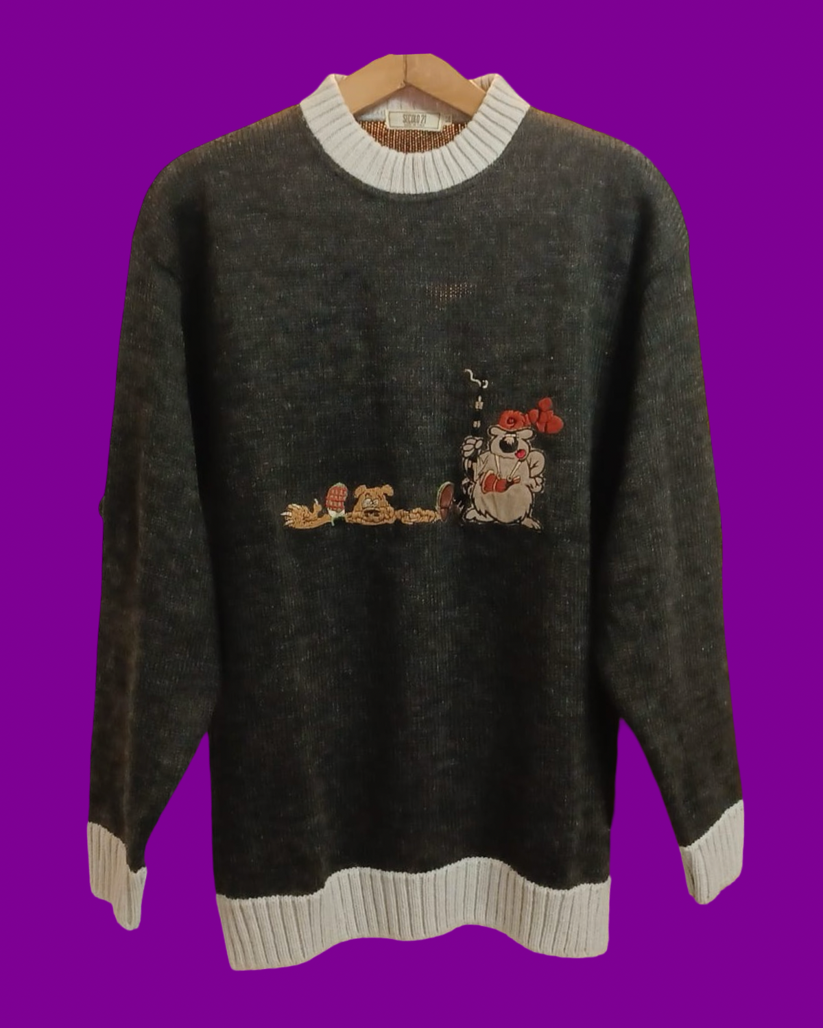 Vintage Multicolor Fantasy 90's Sweater Unisex Size XL