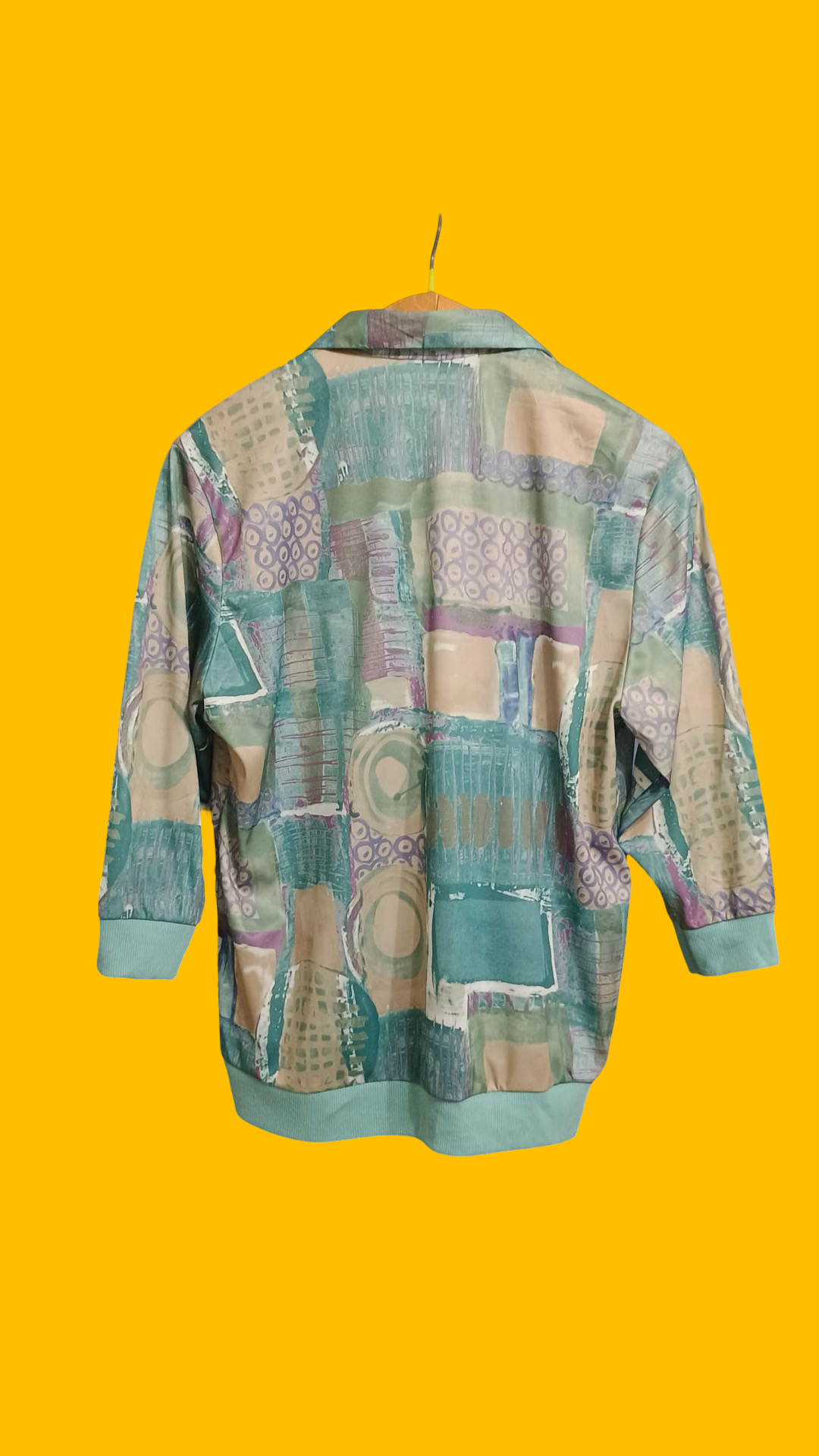 Vintage Multicolor Fantasy 90's Polo Shirt Woman Size M