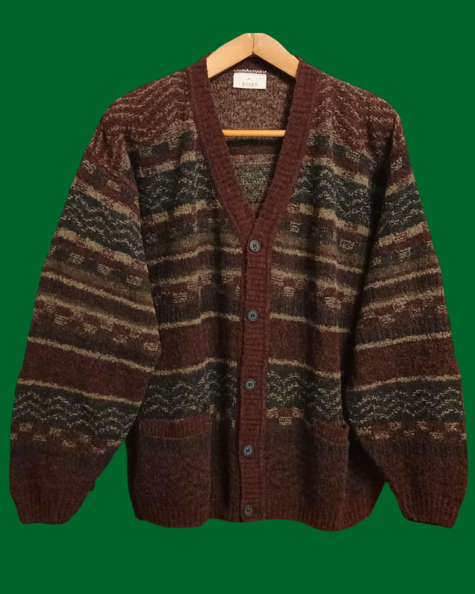 Vintage Multicolor Fantasy 90's Cardigan Unisex Size L