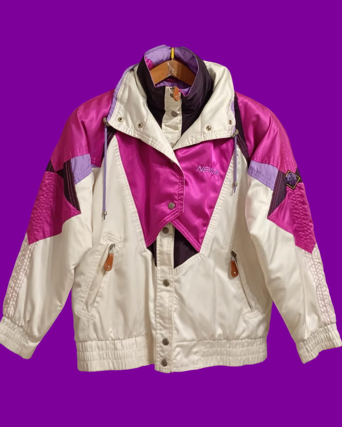 Vintage Multicolor Fantasy 90's Rare Snow Jacket Woman Size L