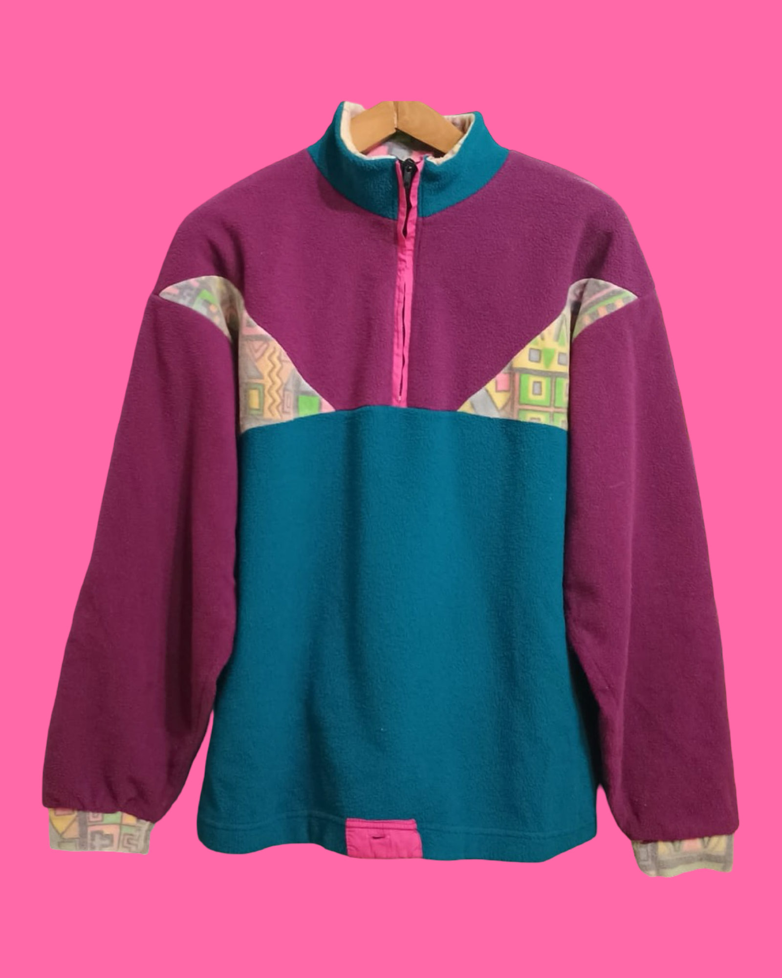 Vintage Multicolor Fantasy 90's Fleece Unisex Size L