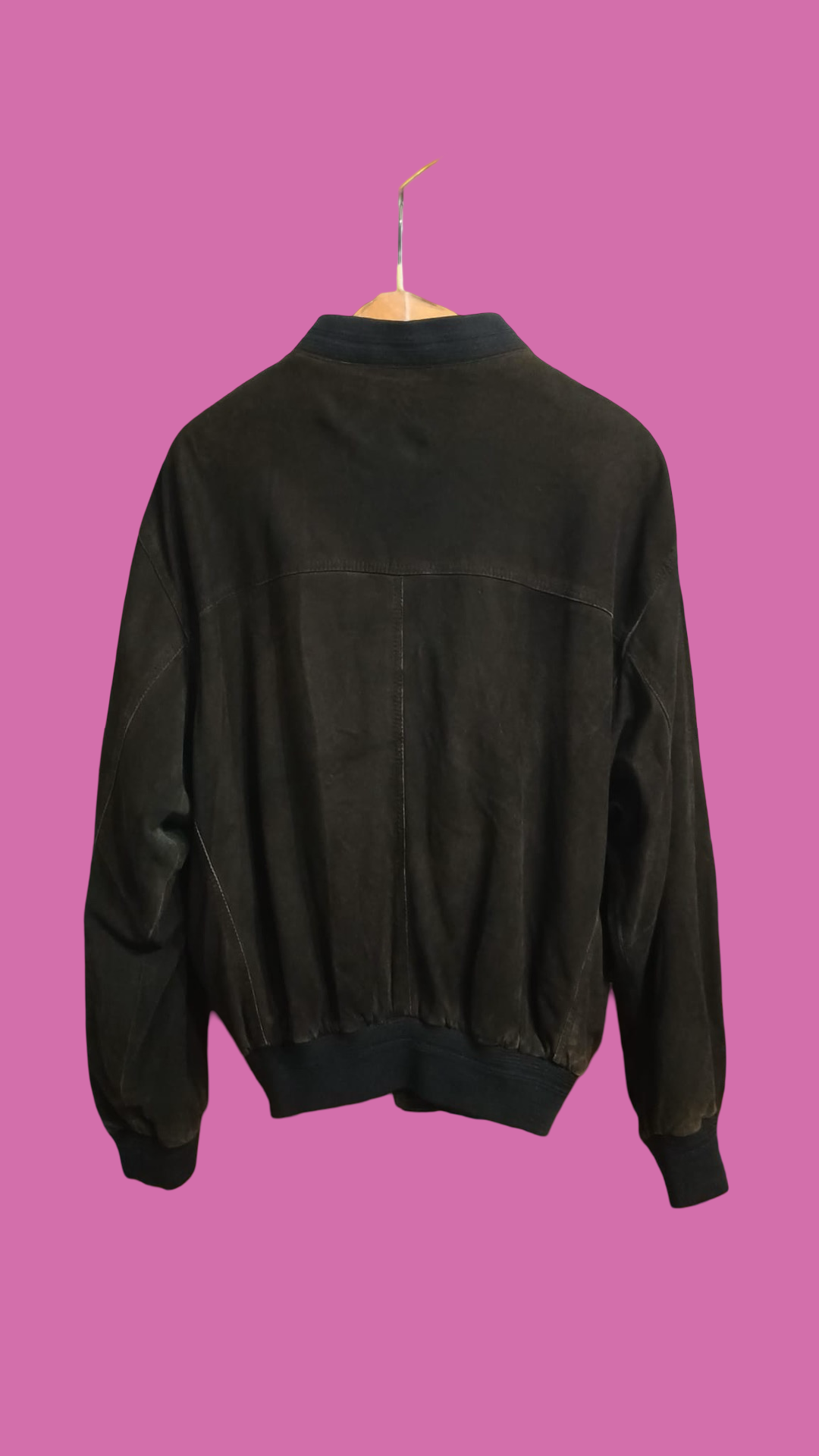 Vintage Black Fantasy 90's Spring Camoscio Jacket Unisex Size M