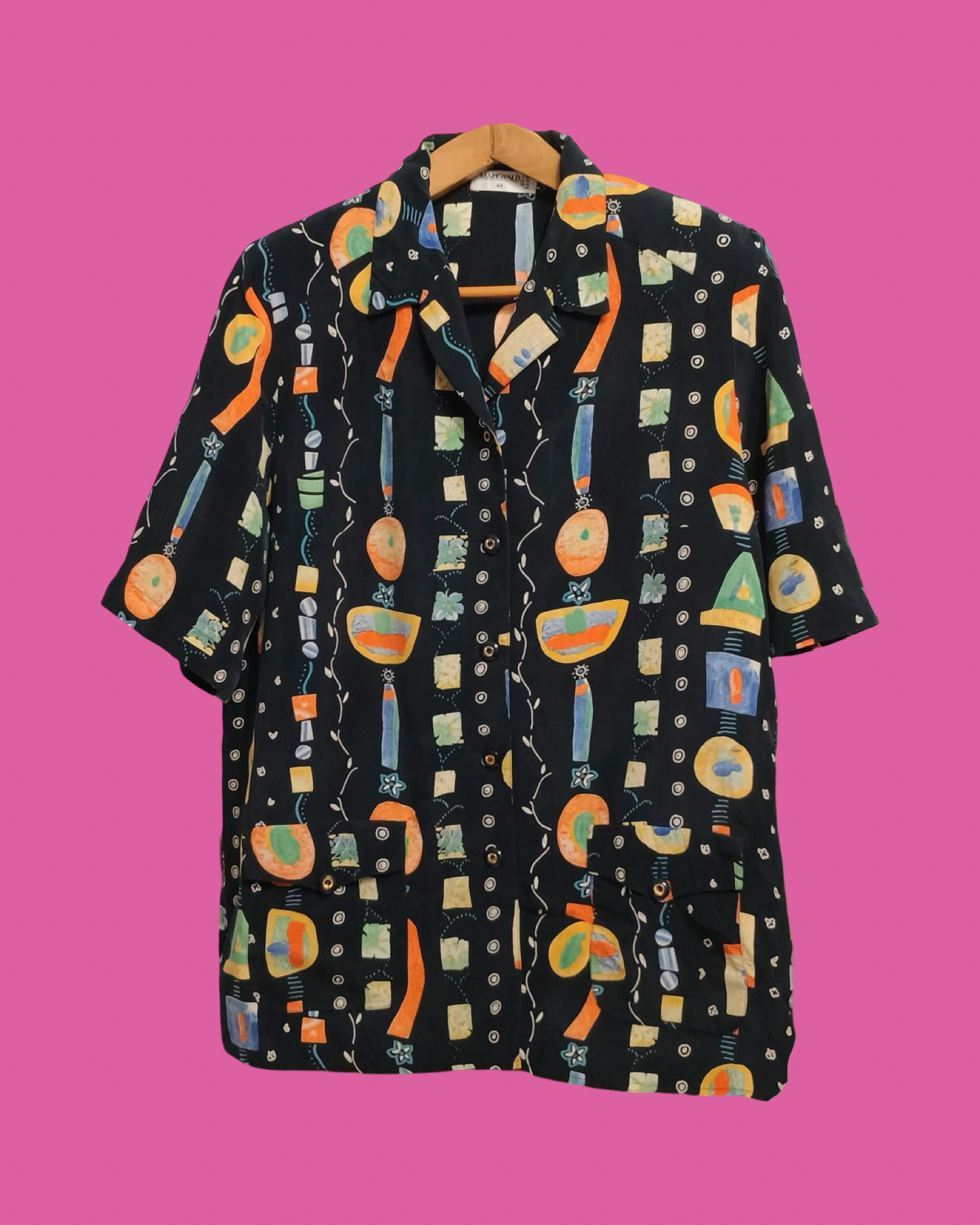 Vintage Multicolor Fantasy 90's Shirt Woman Size L