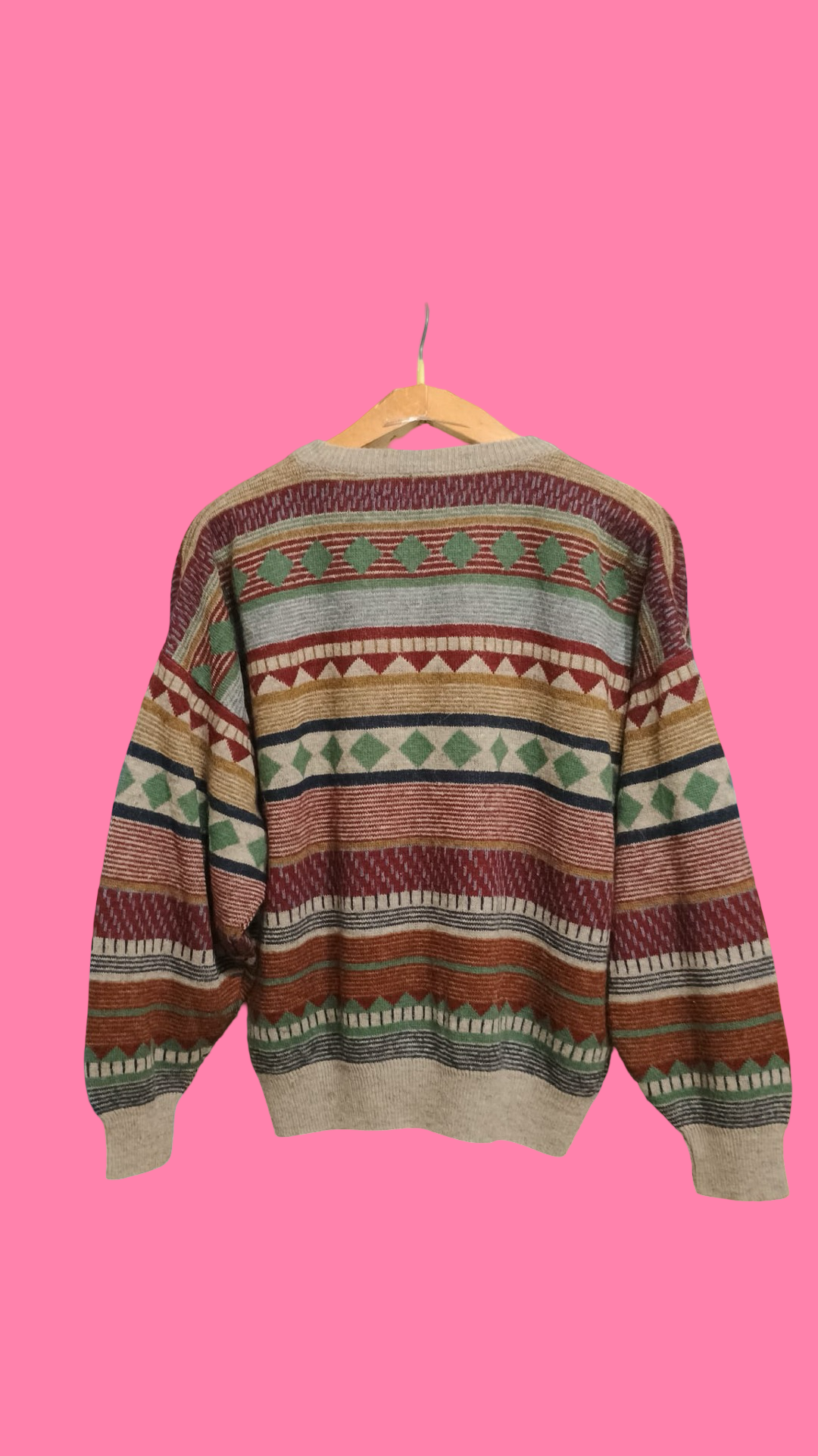 Vintage Multicolor Fantasy 90's Sweater Unisex Size S