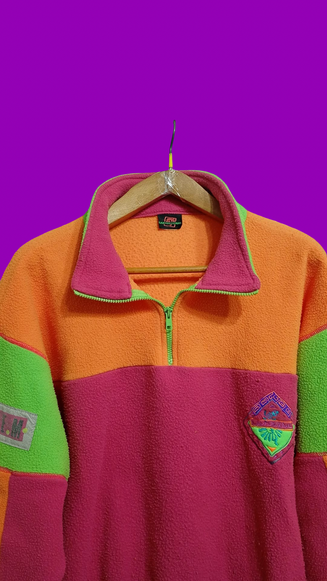 Vintage Multicolor Fantasy 90's Rare Fleece Woman Size M