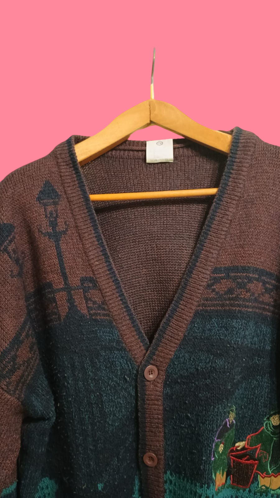 Vintage Multicolor Fantasy 90's Sweater Unisex Size L