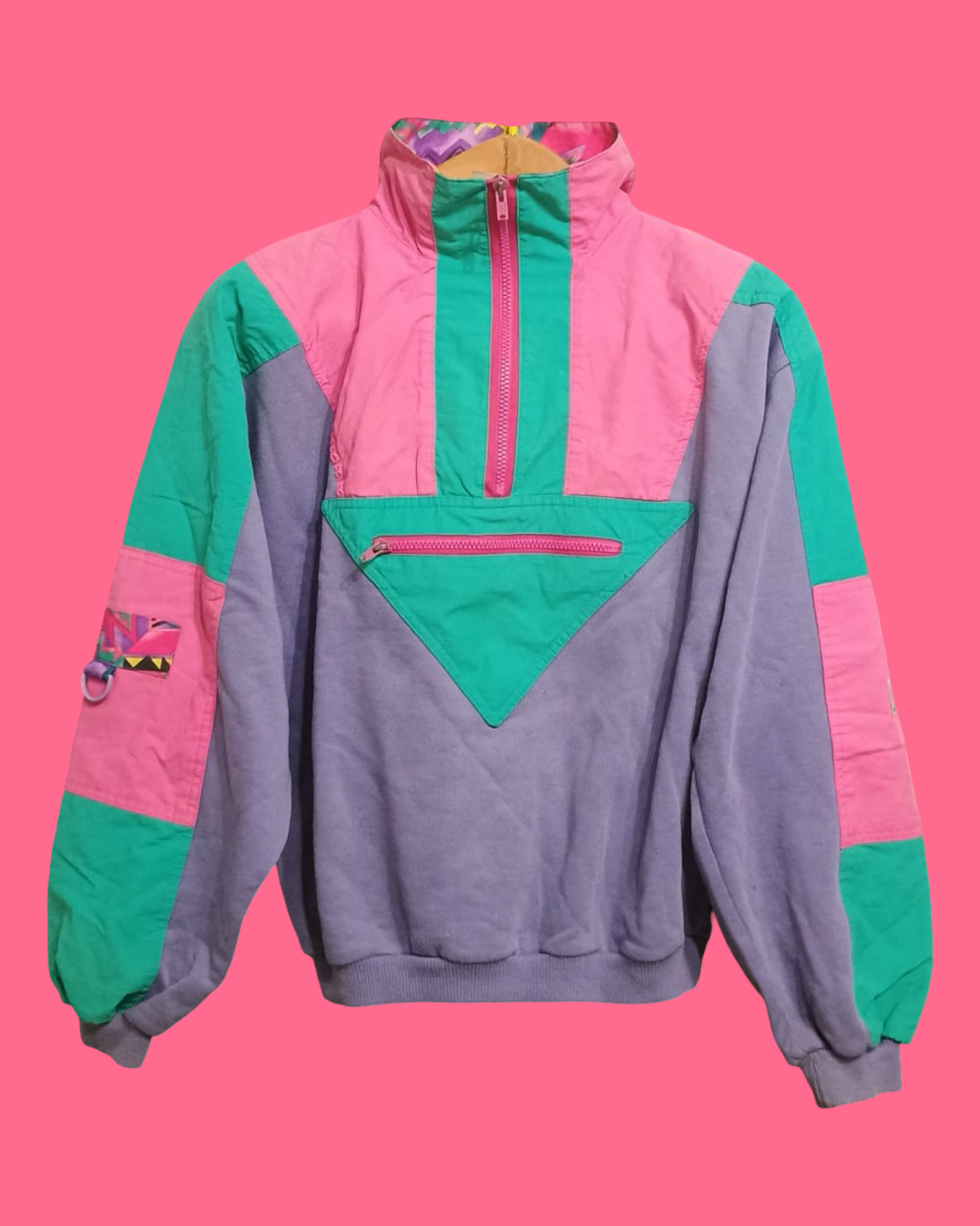 Vintage Multicolor Fantasy 90's Sweatshirt Woman Size S