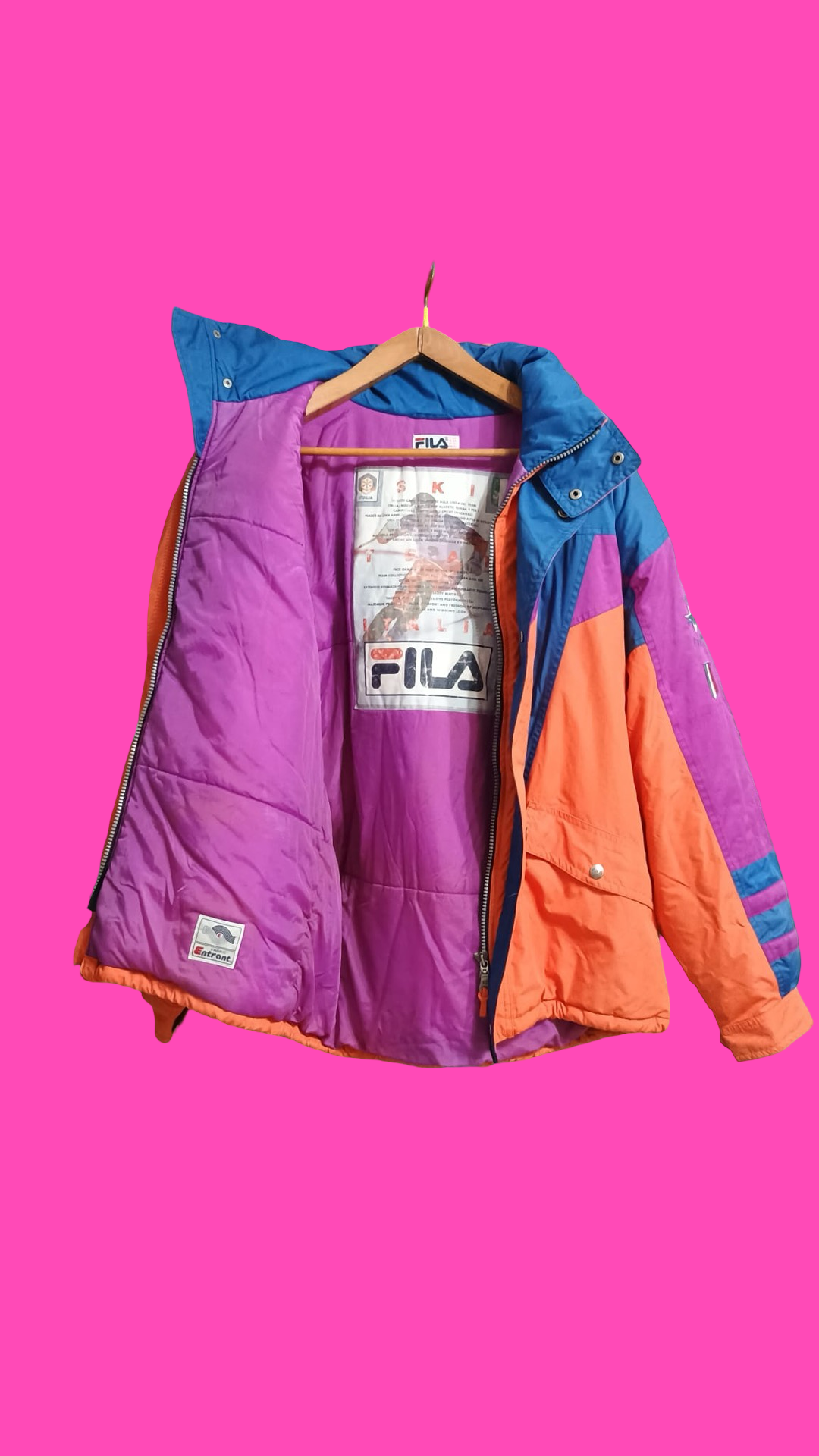 Vintage Multicolor Fantasy 90's Fila Snow Jacket Unisex Size XL