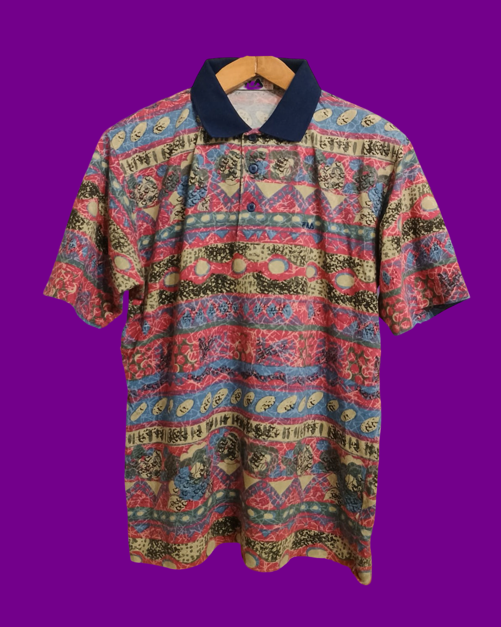 Vintage Multicolor Fantasy 90's Fila Polo Unisex Size L