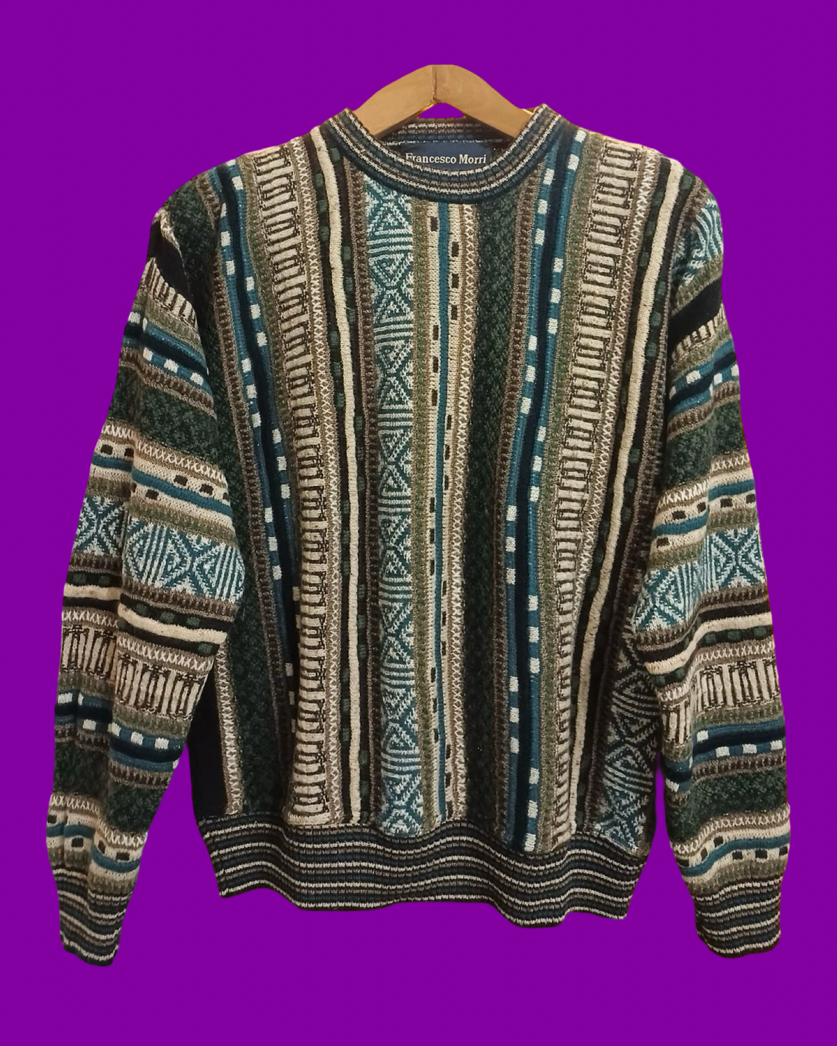 Vintage Multicolor Fantasy 90's Sweater Unisex Size M