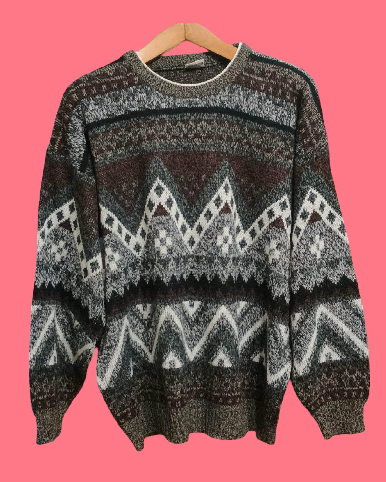 Vintage Multicolor Fantasy 90's Sweater Unisex Size L