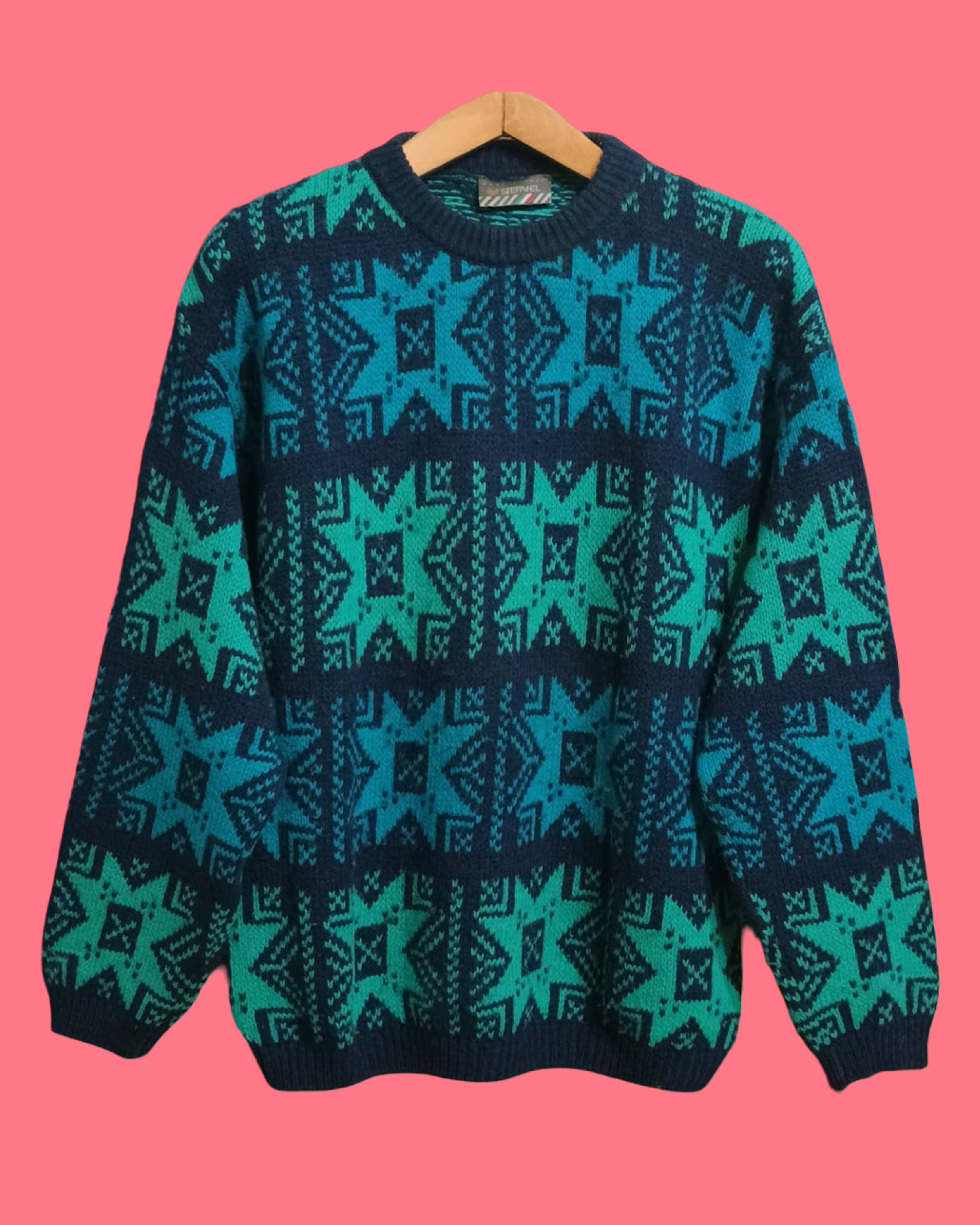 Vintage Multicolor Fantasy 90's Sweater Unisex Size M