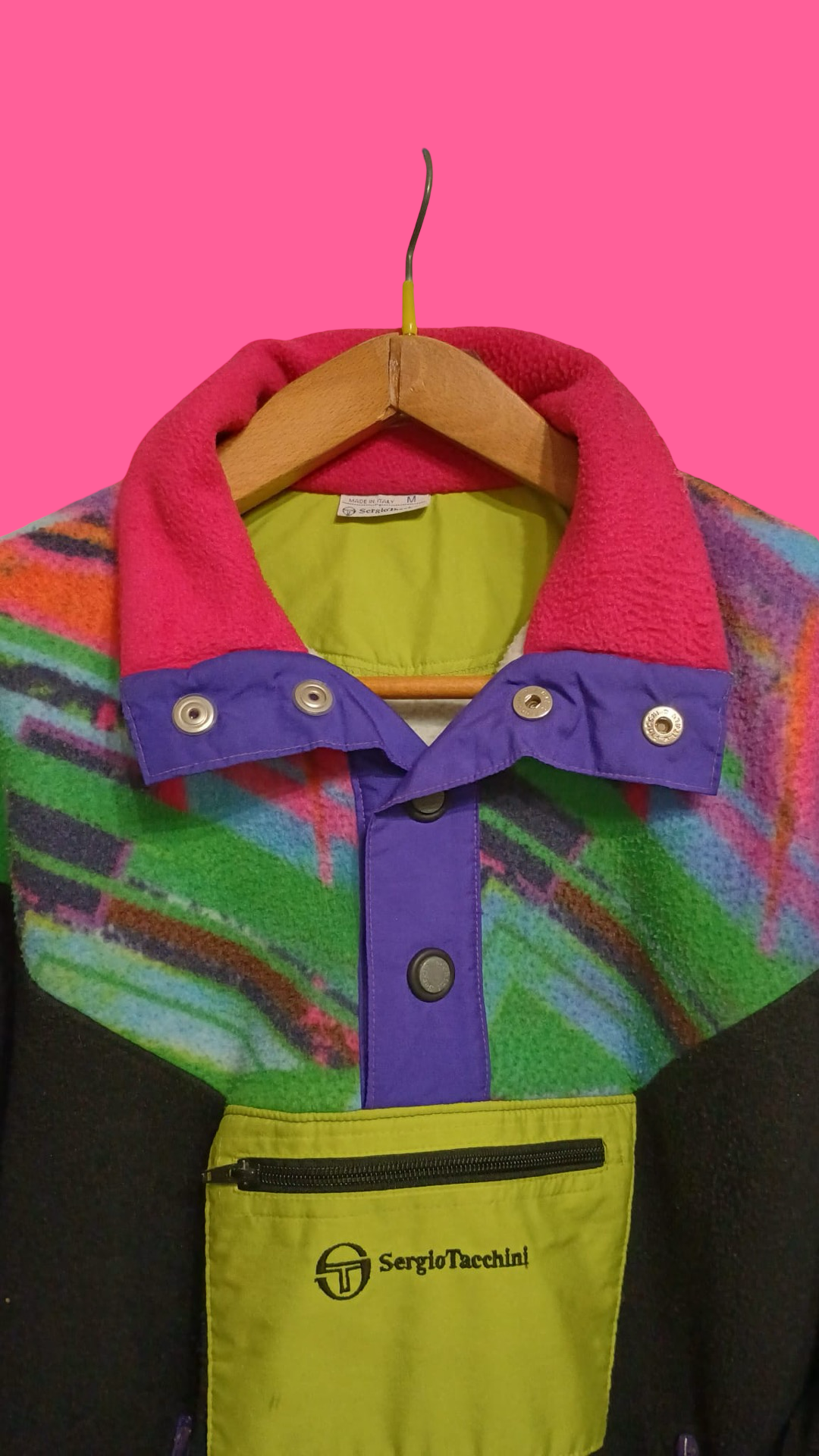 Vintage Multicolor Fantasy 90's Sergio Tacchini Fleece Unisex Size M