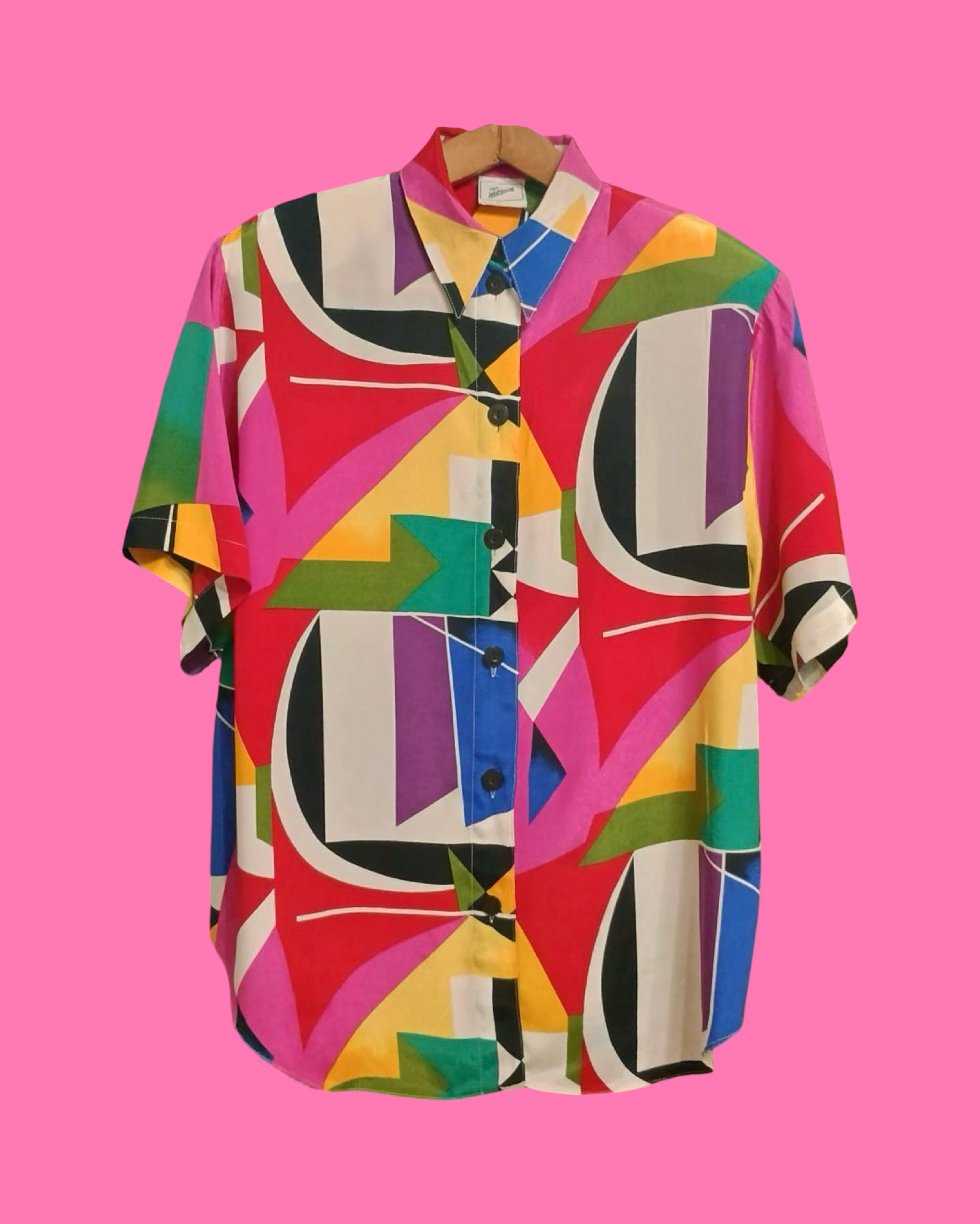 Vintage Multicolor Fantasy 90's Spring Shirt Woman Size L