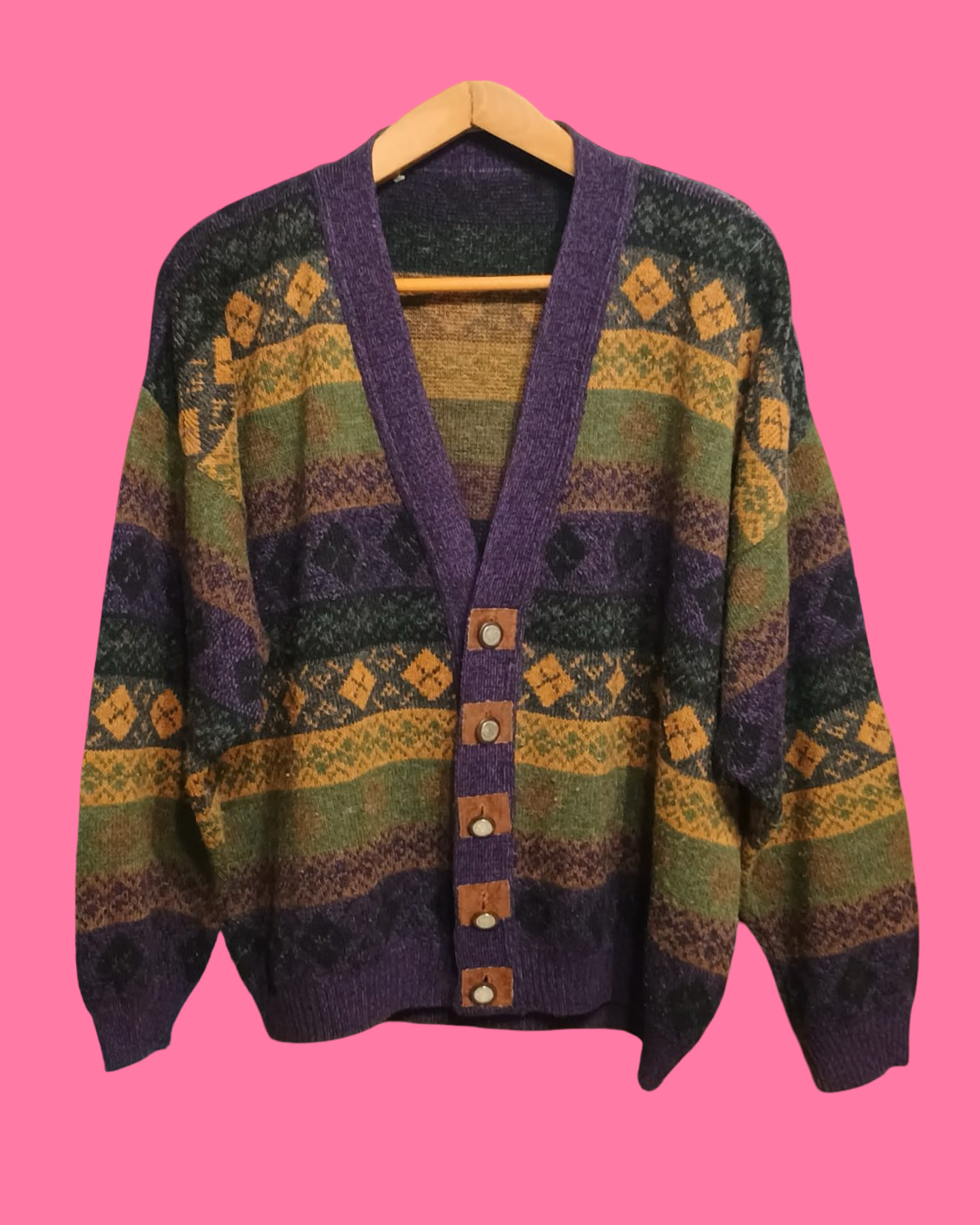 Vintage Multicolor Fantasy 90's Sweater Unisex Size L