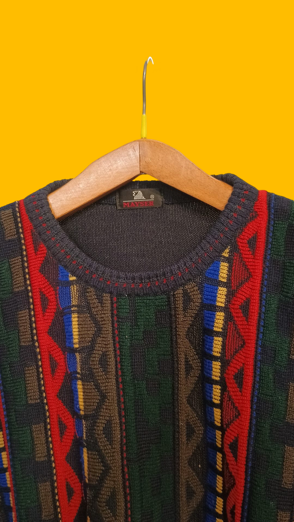 Maglione Vintage Multicolor A Fantasia Anni 90 Unisex Size XL