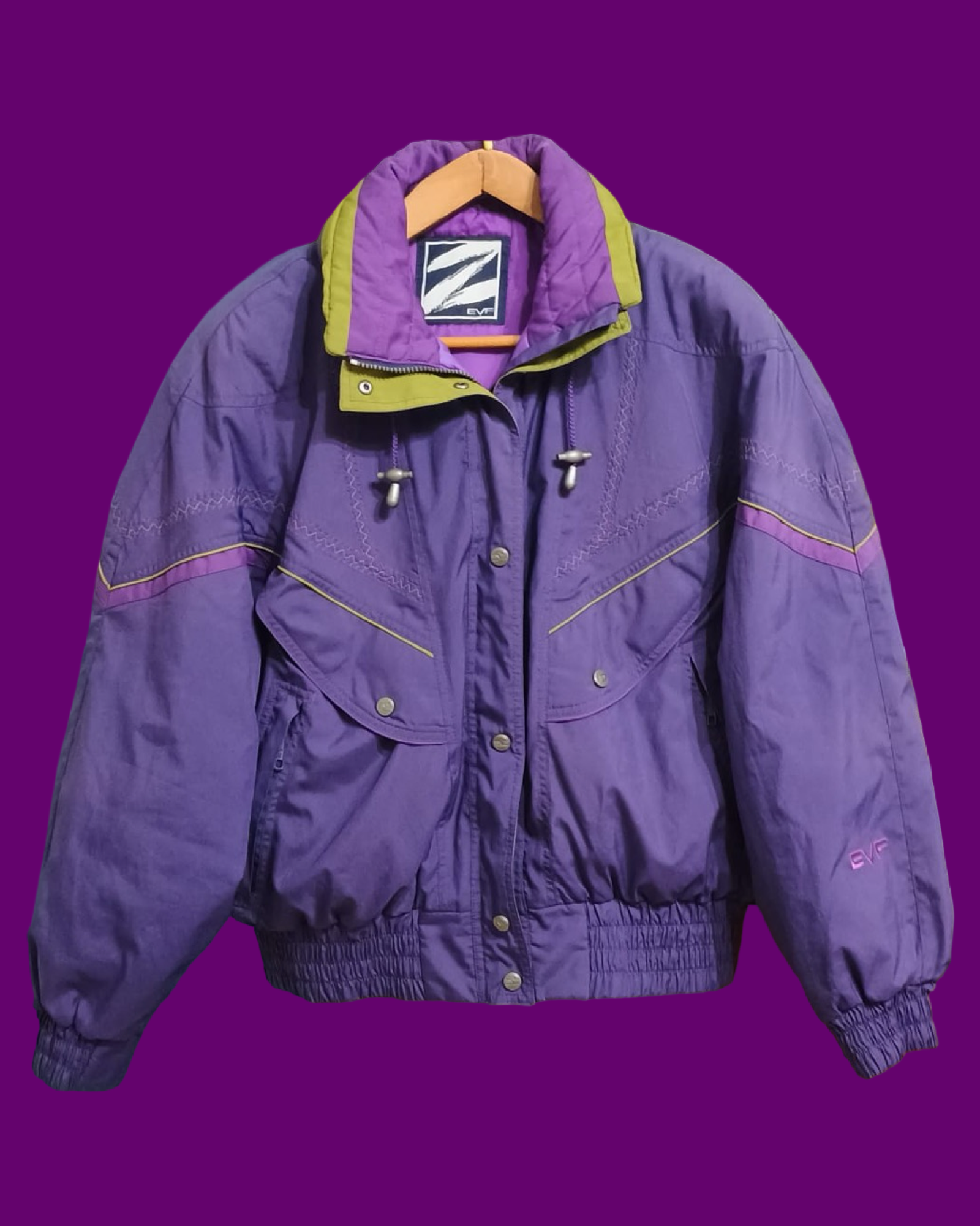 Vintage Multicolor Fantasy 90's Snow Jacket Woman Size M