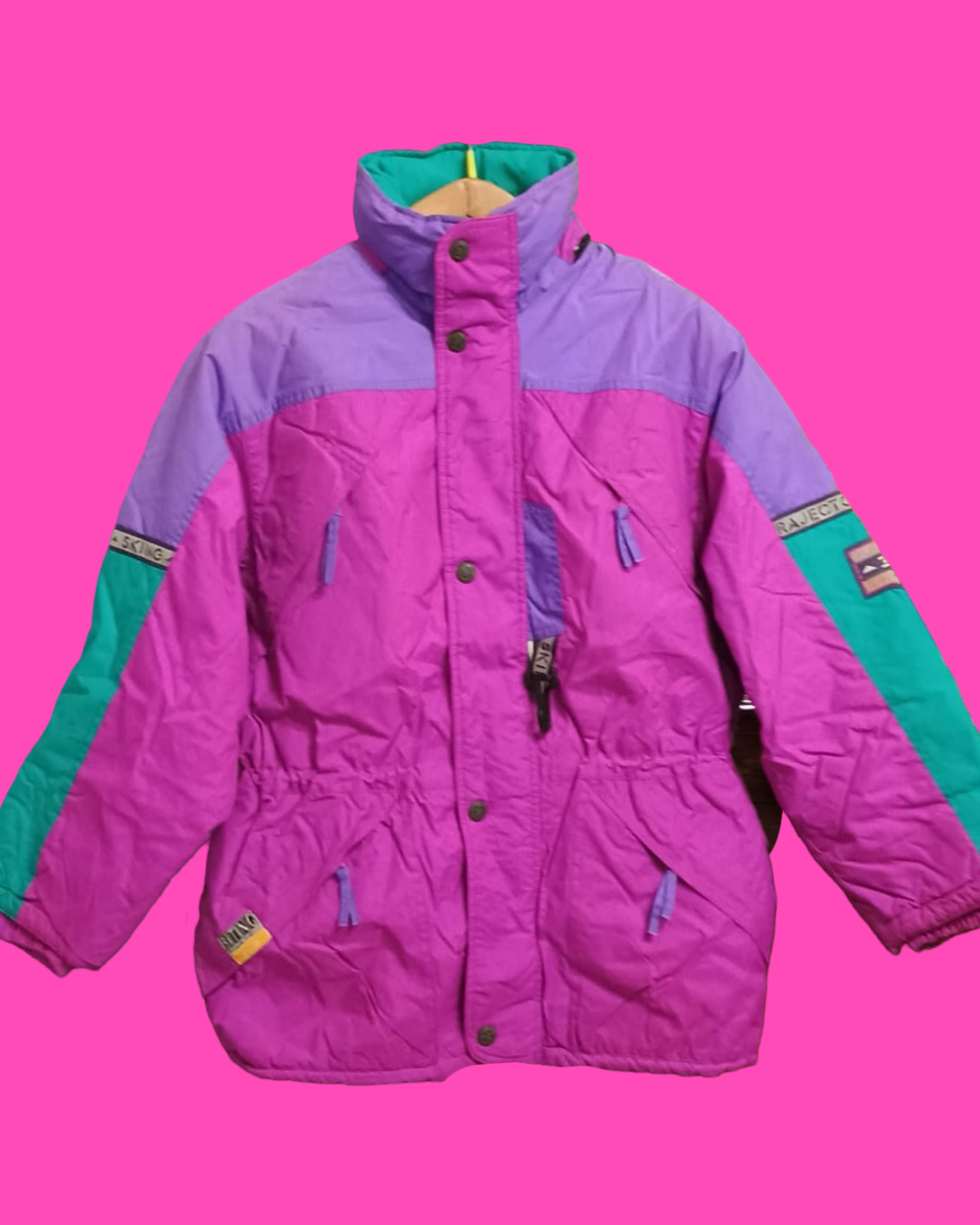 Vintage Multicolor Fantasy 90's Snow Jacket Woman Size L
