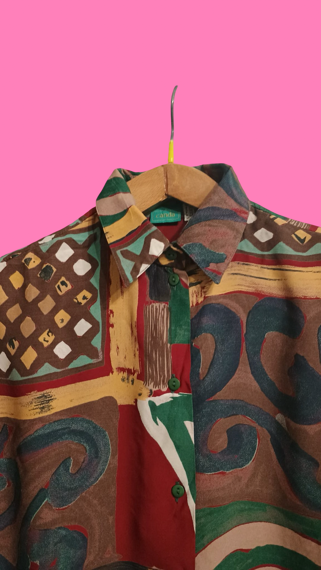 Vintage Multicolor Fantasy 90's Shirt Woman Size M