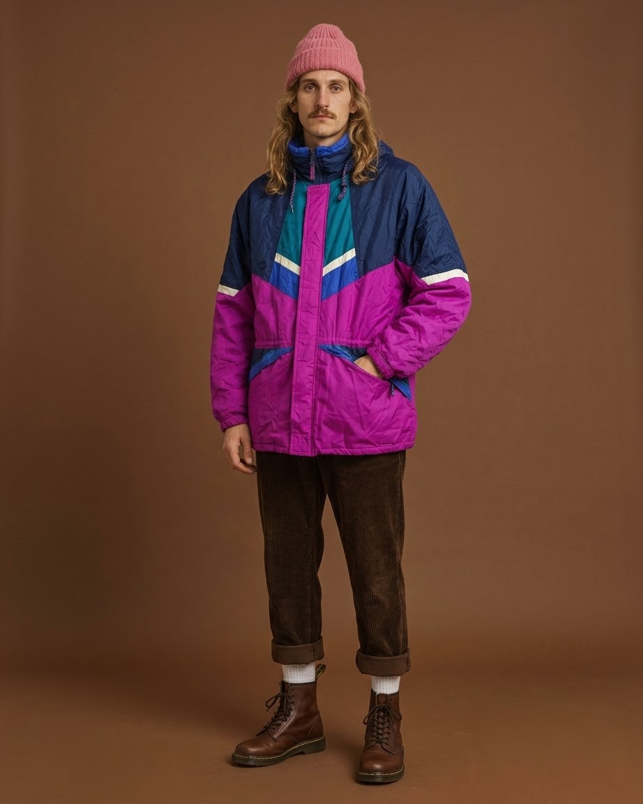 Vintage Multicolor Fantasy 90's Rare Snow Jacket Unisex Size XL